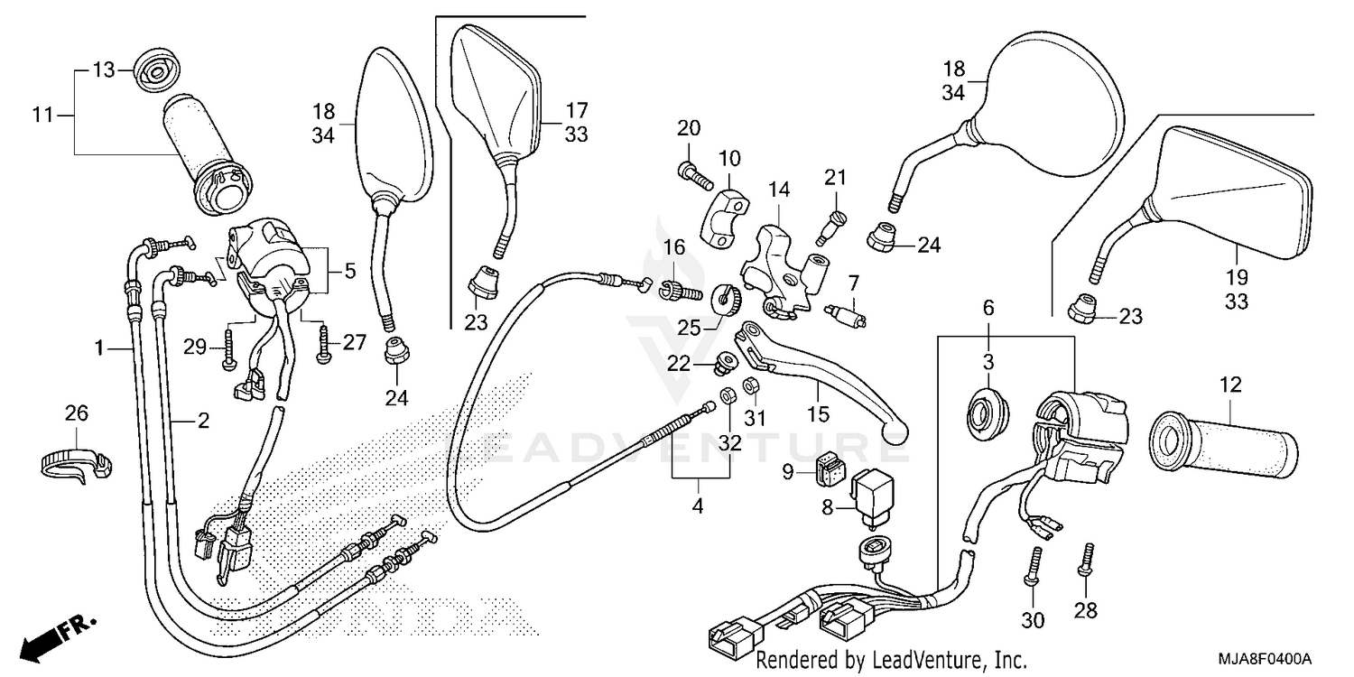HANDLE LEVER@SWITCH@CABLE (2)
