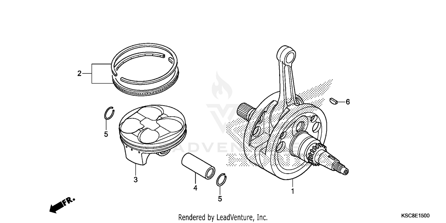 CRANKSHAFT + PISTON