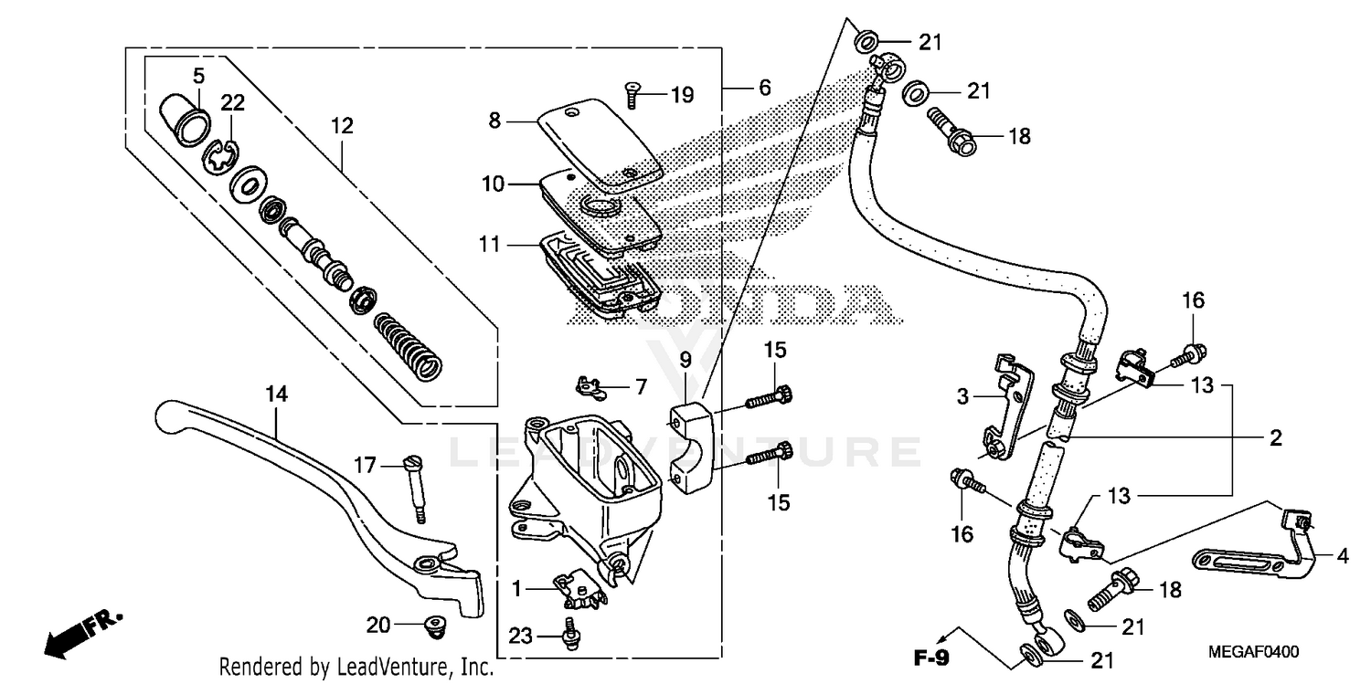FRONT BRAKE MASTER       CYLINDER
