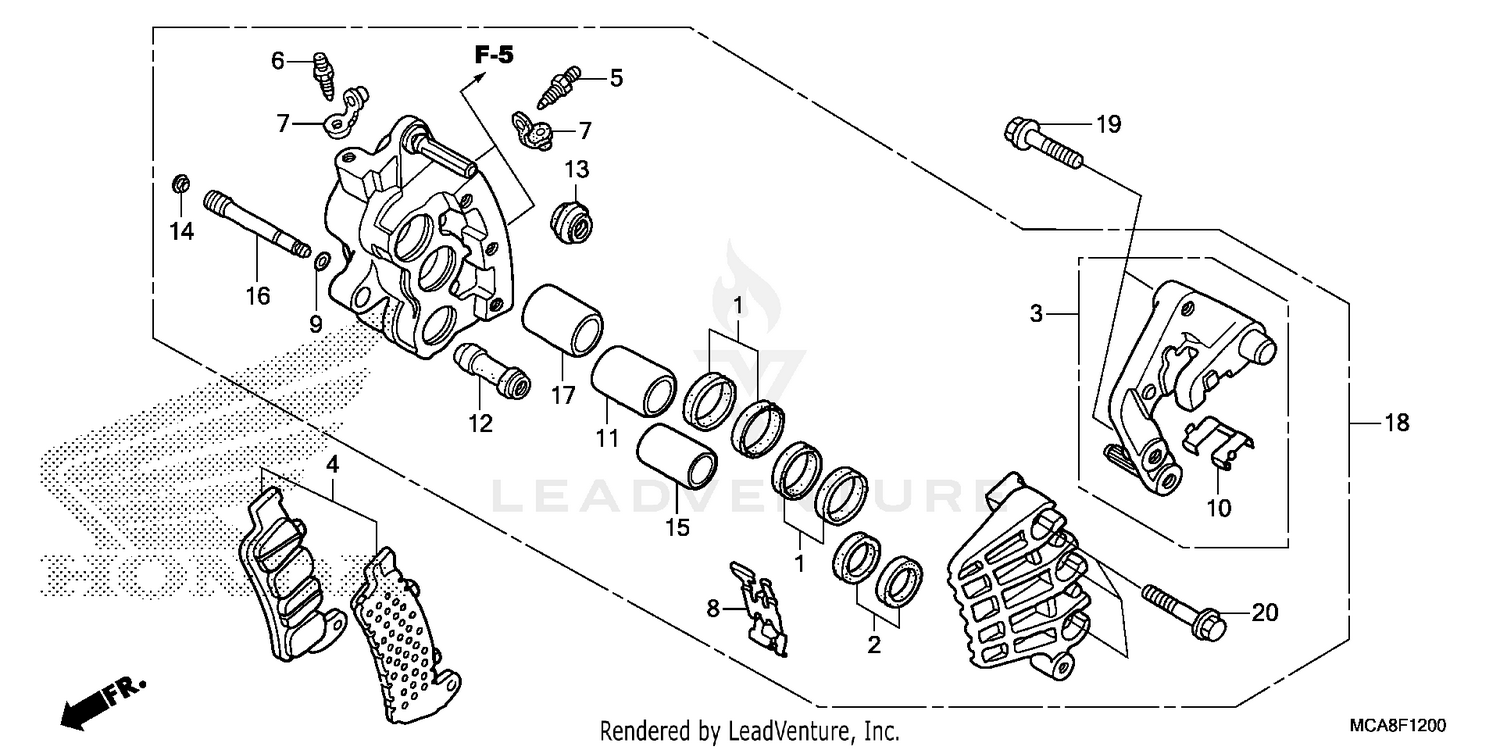 RIGHT FRONT BRAKE CALIPER