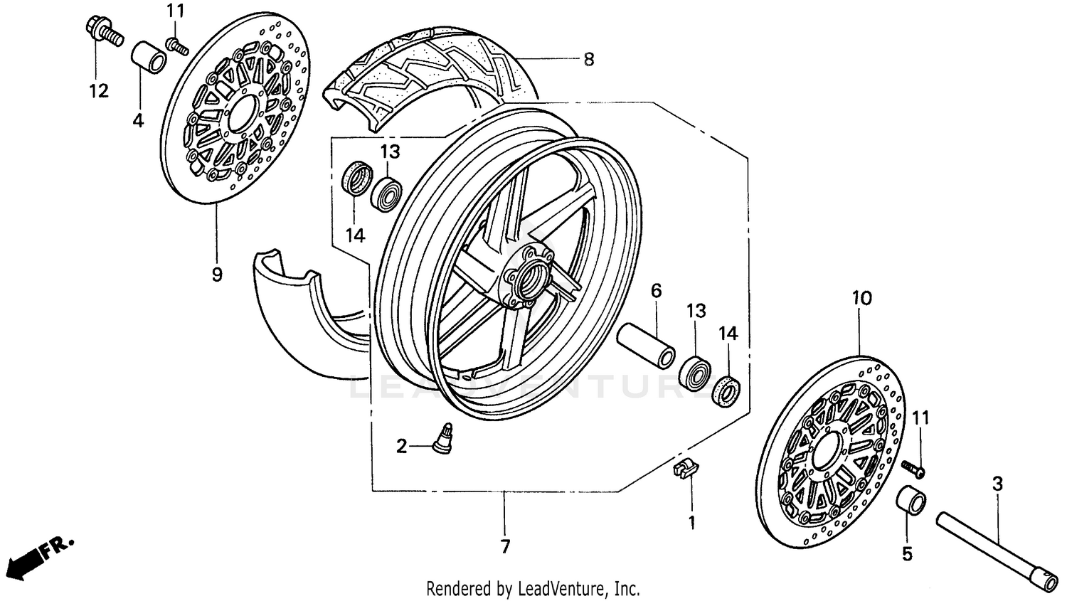 FRONT WHEEL 96-97
