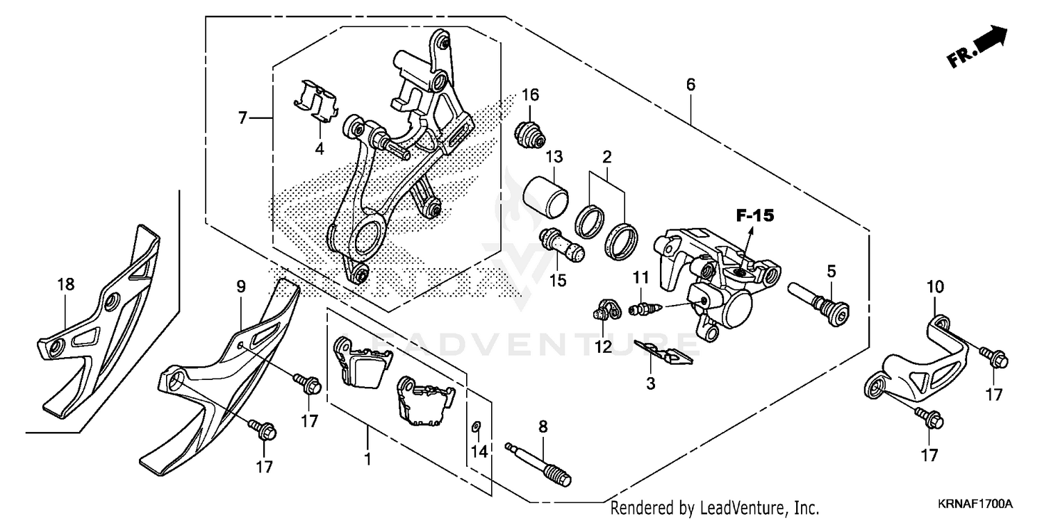 REAR BRAKE CALIPER