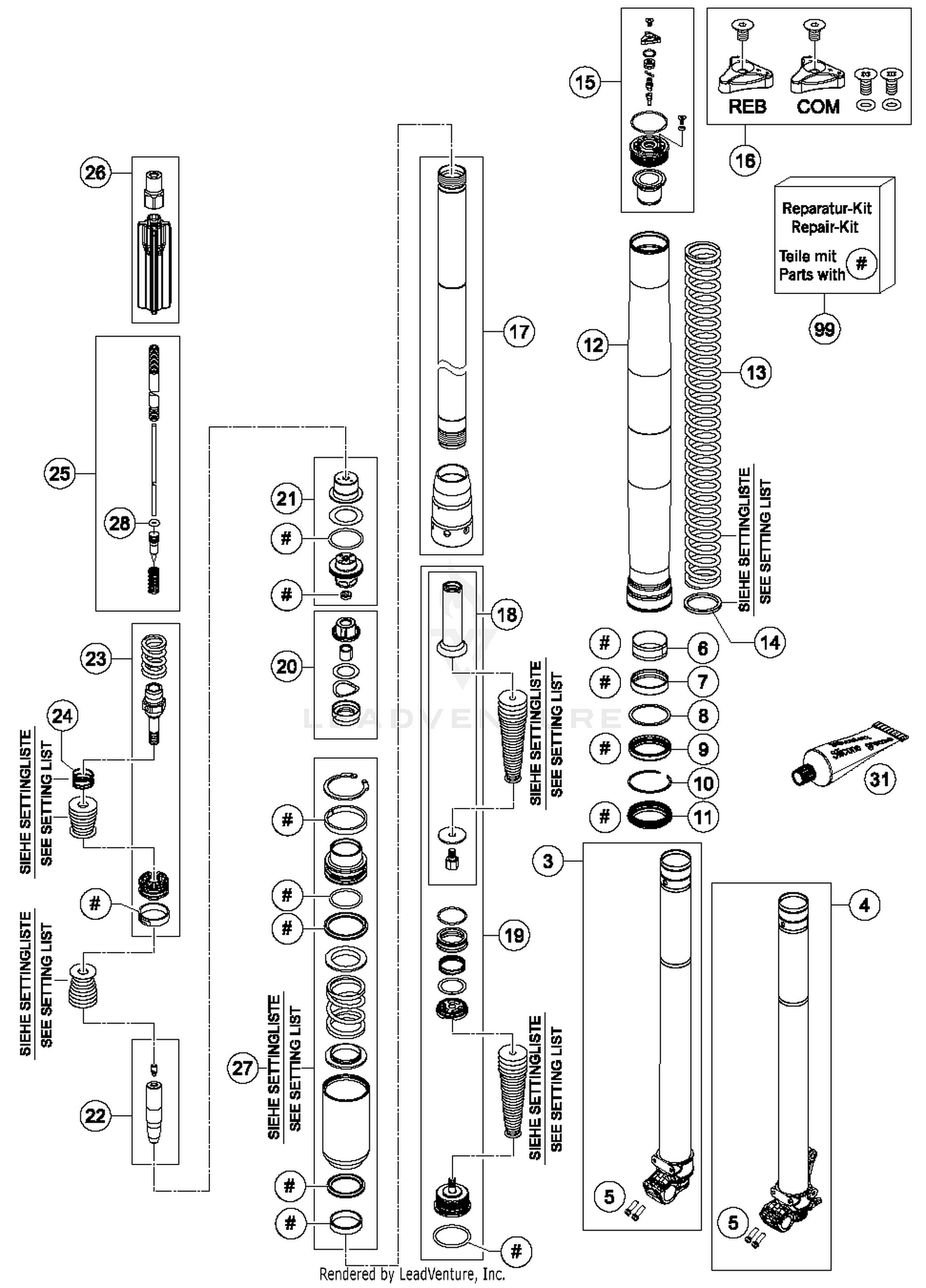 Front Fork Disassembled