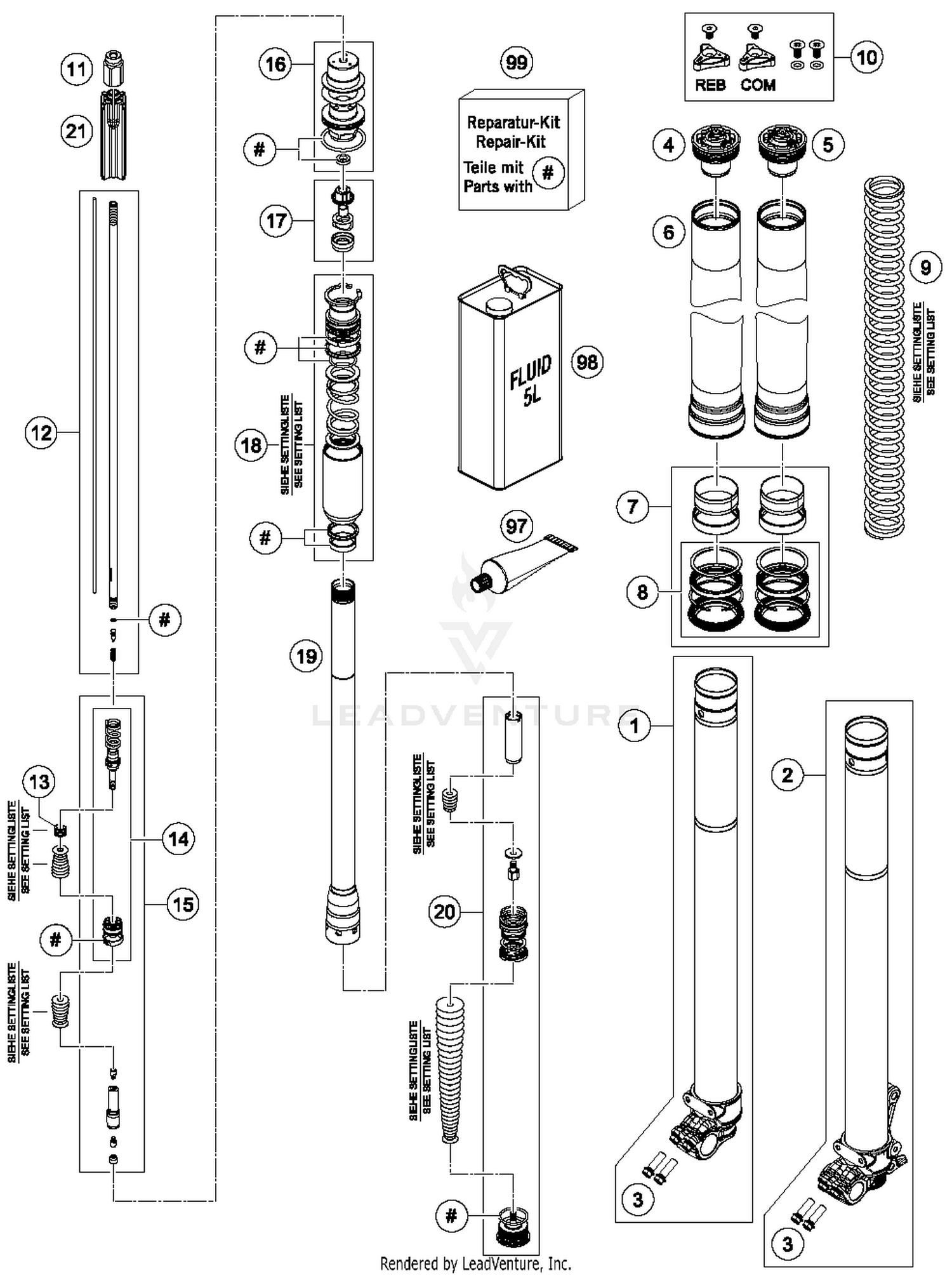Front Fork Disassembled