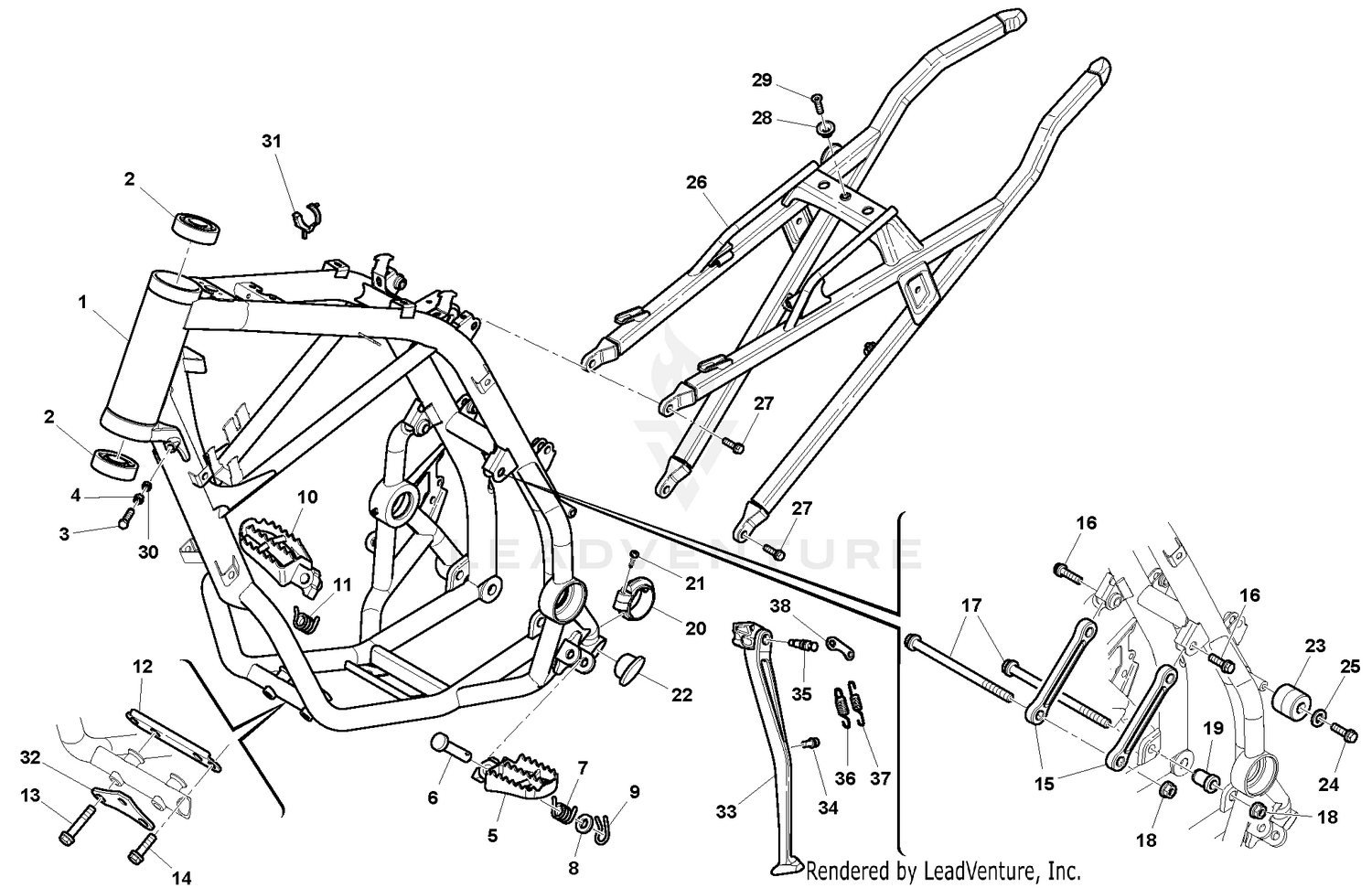 Frame, Foot Rests