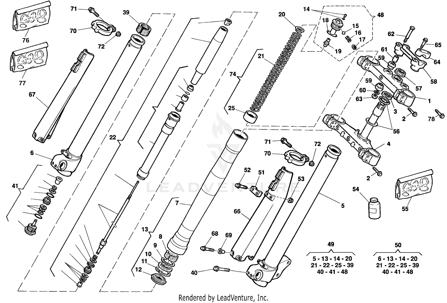Front Fork Assembly dia 45