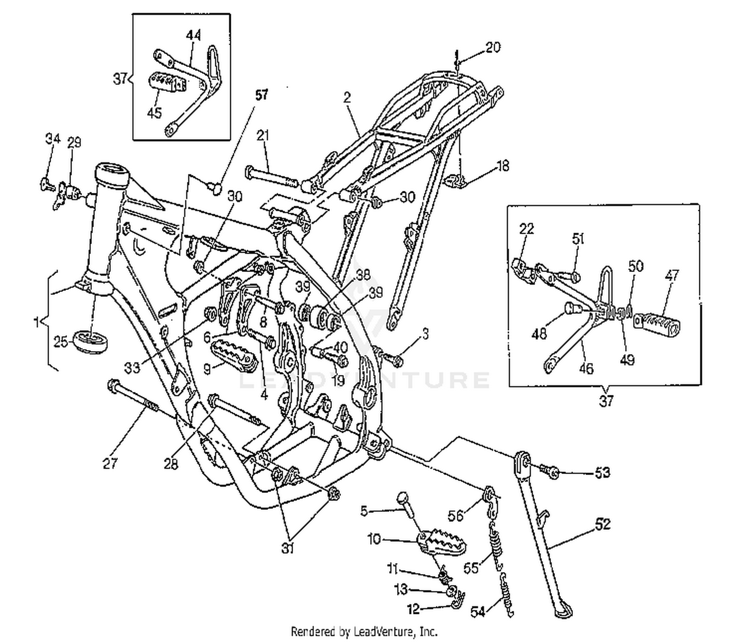Frame, Foot Rests