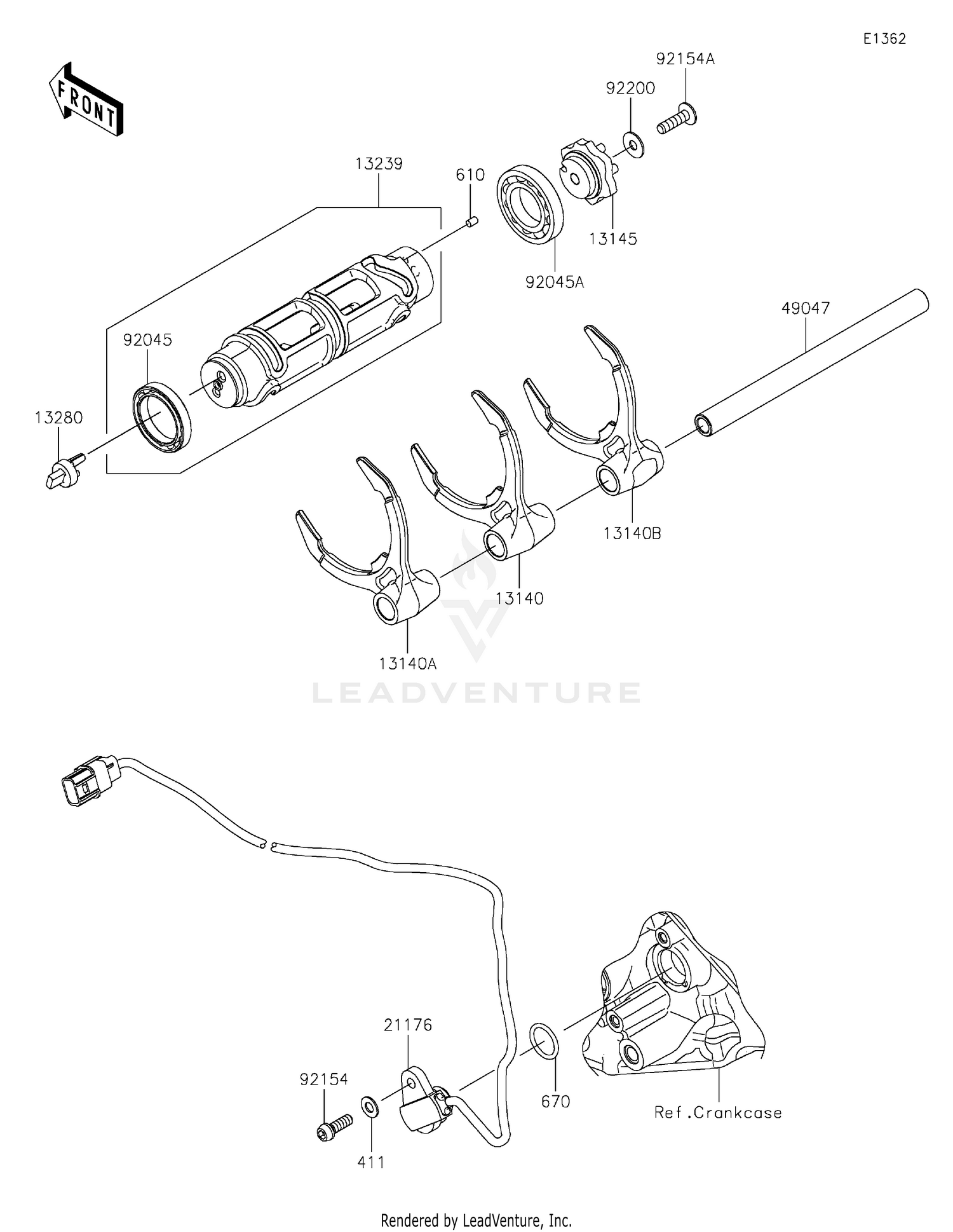 Gear Change Drum/Shift Fork(s) 2