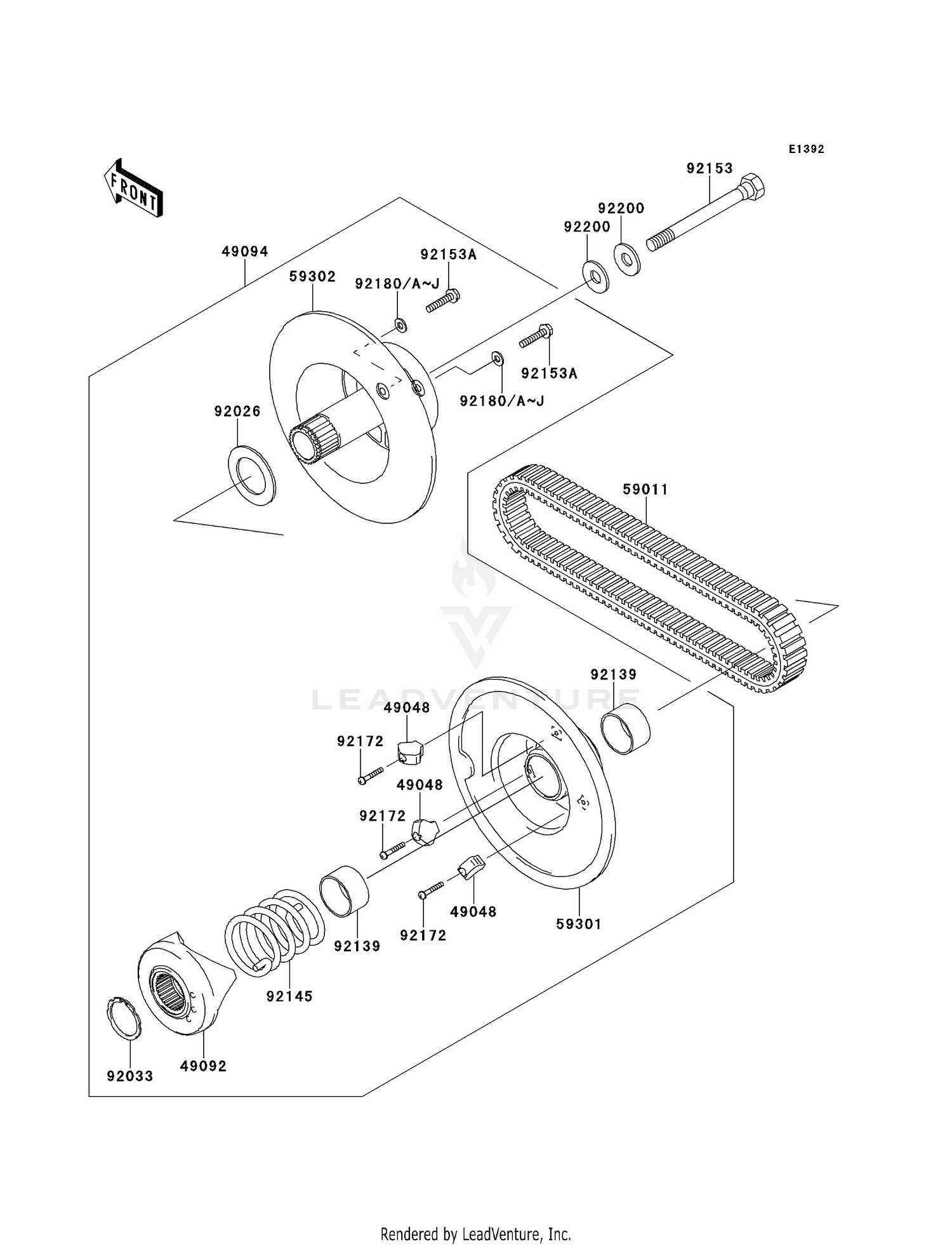 DRIVEN CONVERTER/DRIVE BELT