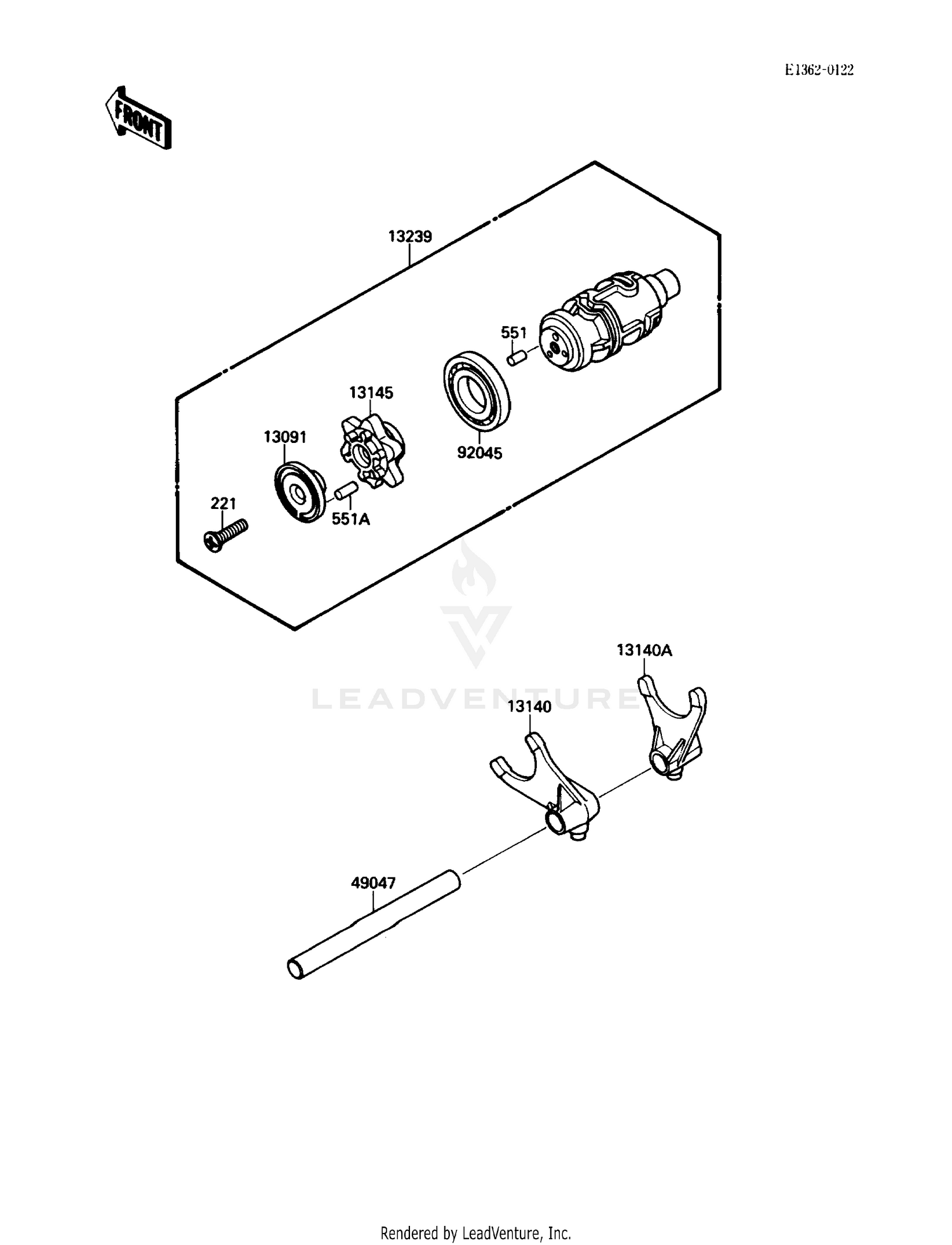 CHANGE DRUM/SHIFT FORK
