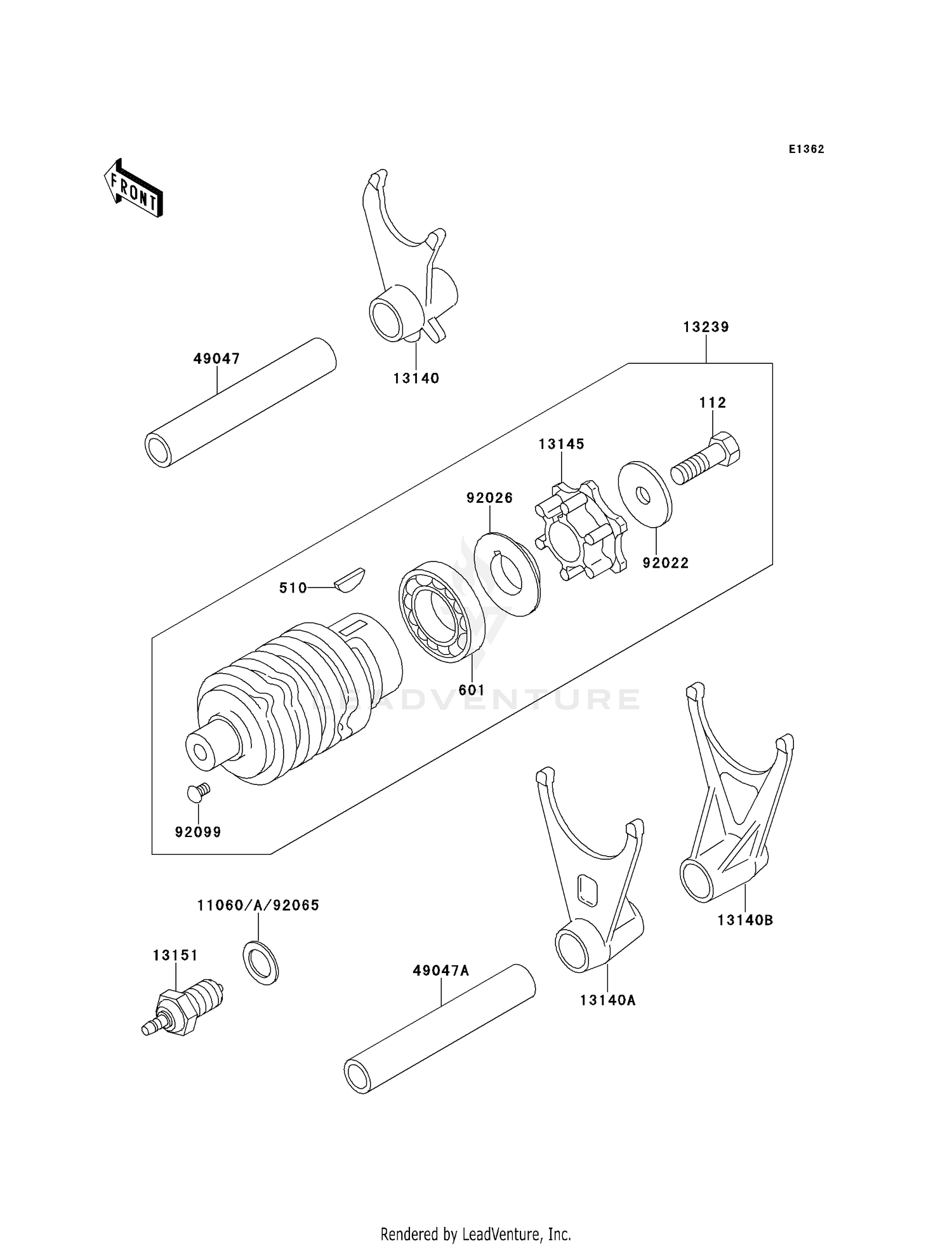 GEAR CHANGE DRUM/SHIFT FORK(S)