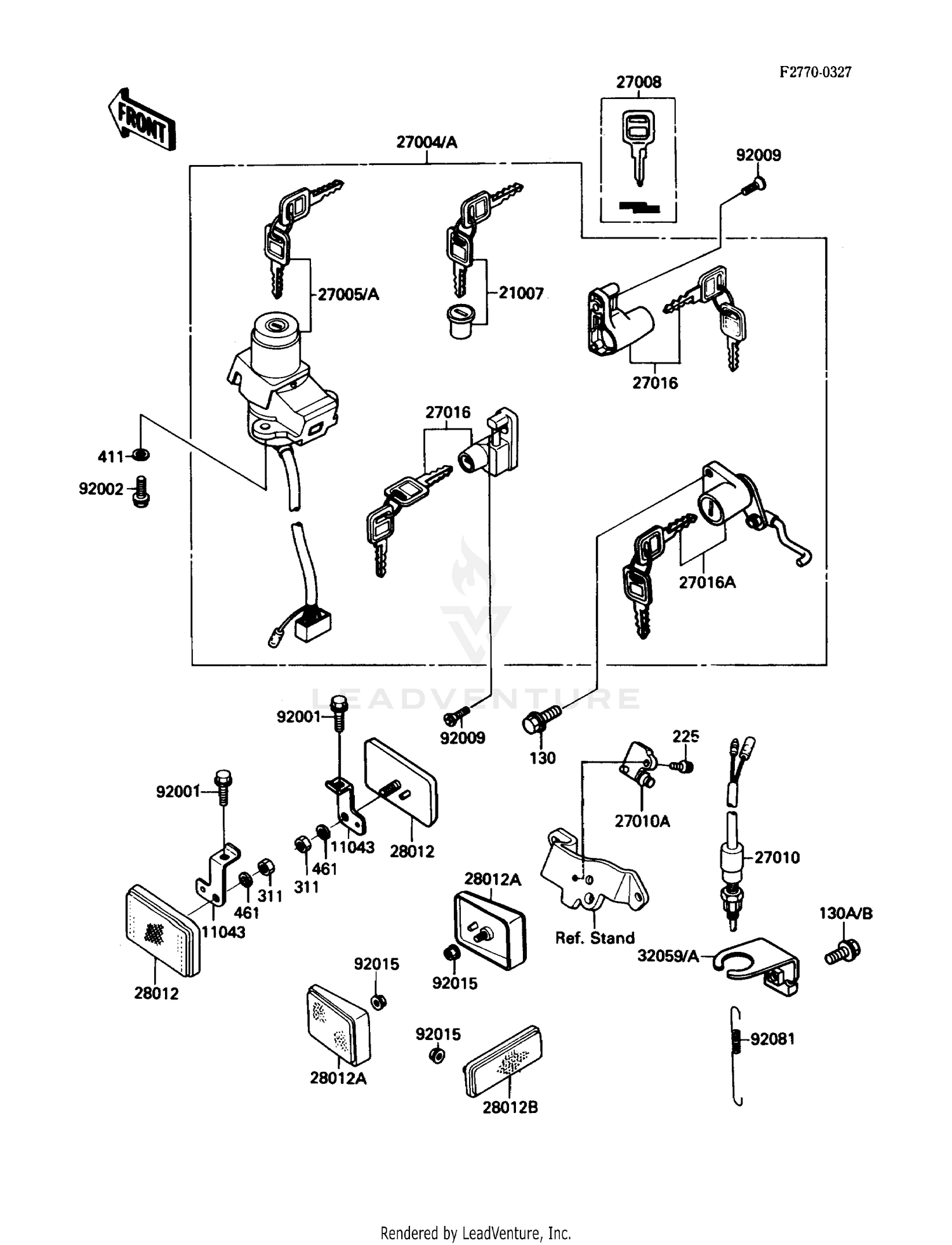 IGNITION SWITCH/LOCKS/REFLECTORS