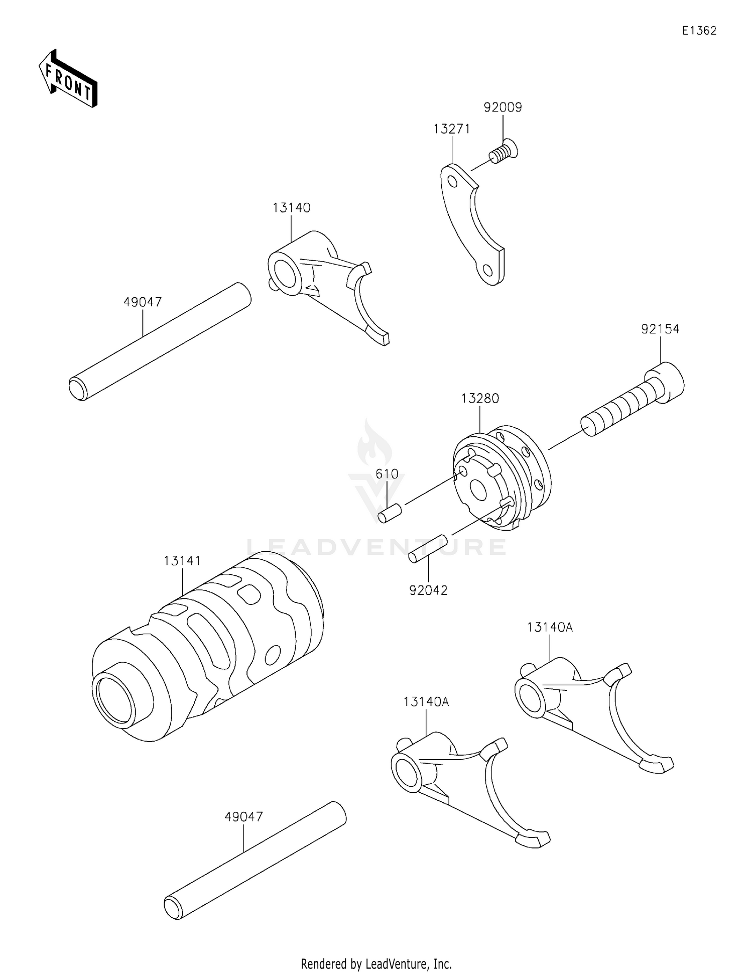 Gear Change Drum/Shift Fork(s)