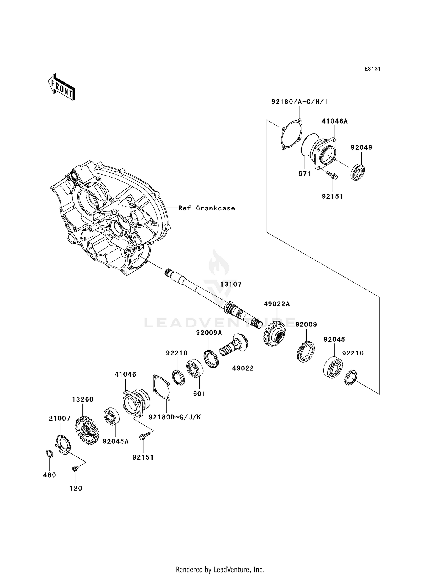 FRONT BEVEL GEAR