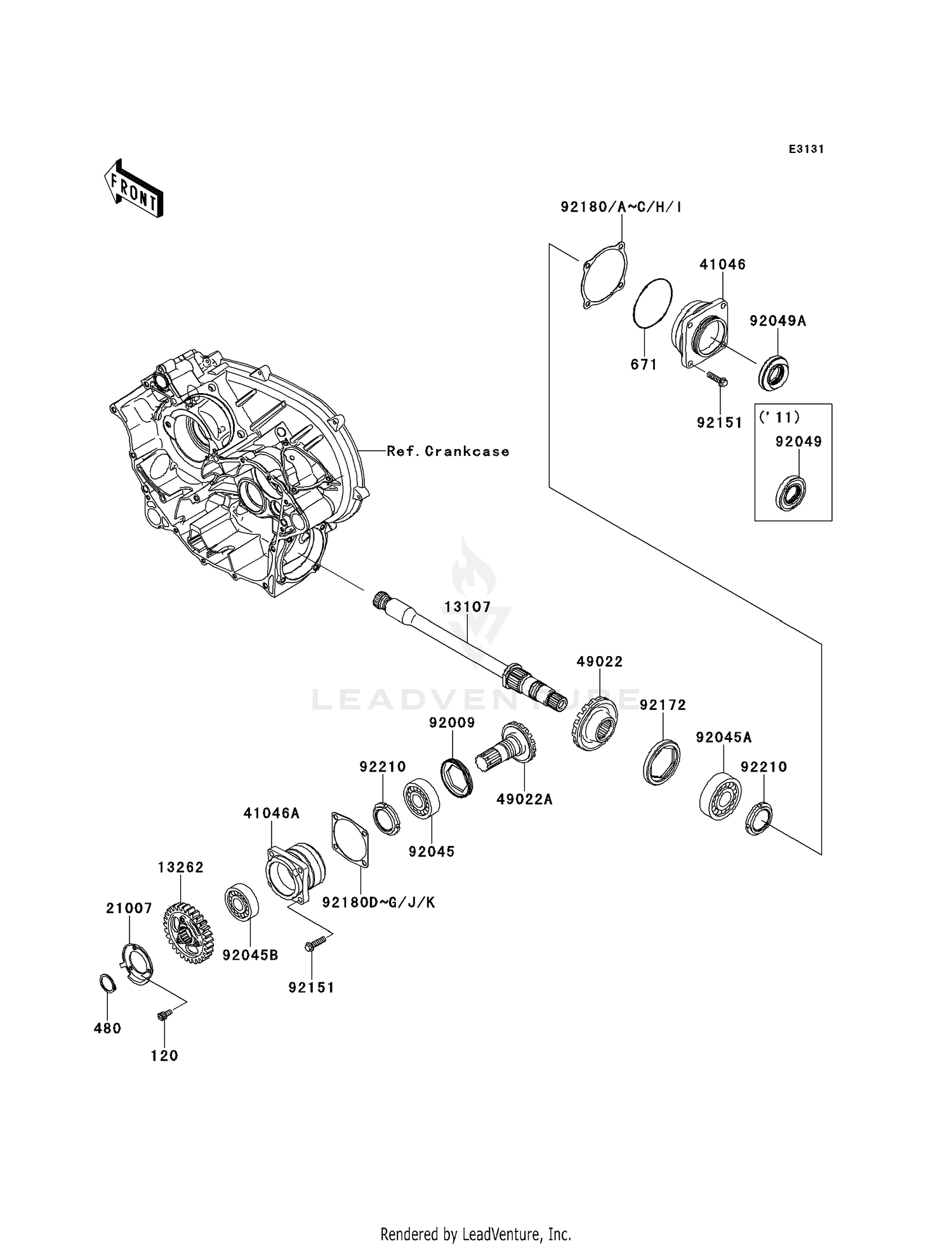 FRONT BEVEL GEAR