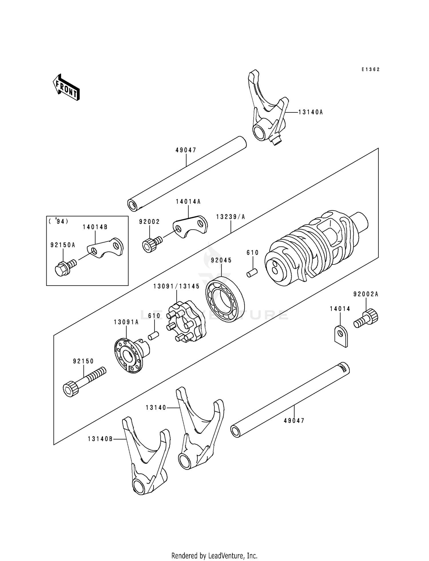 GEAR CHANGE DRUM/SHIFT FORK(S)