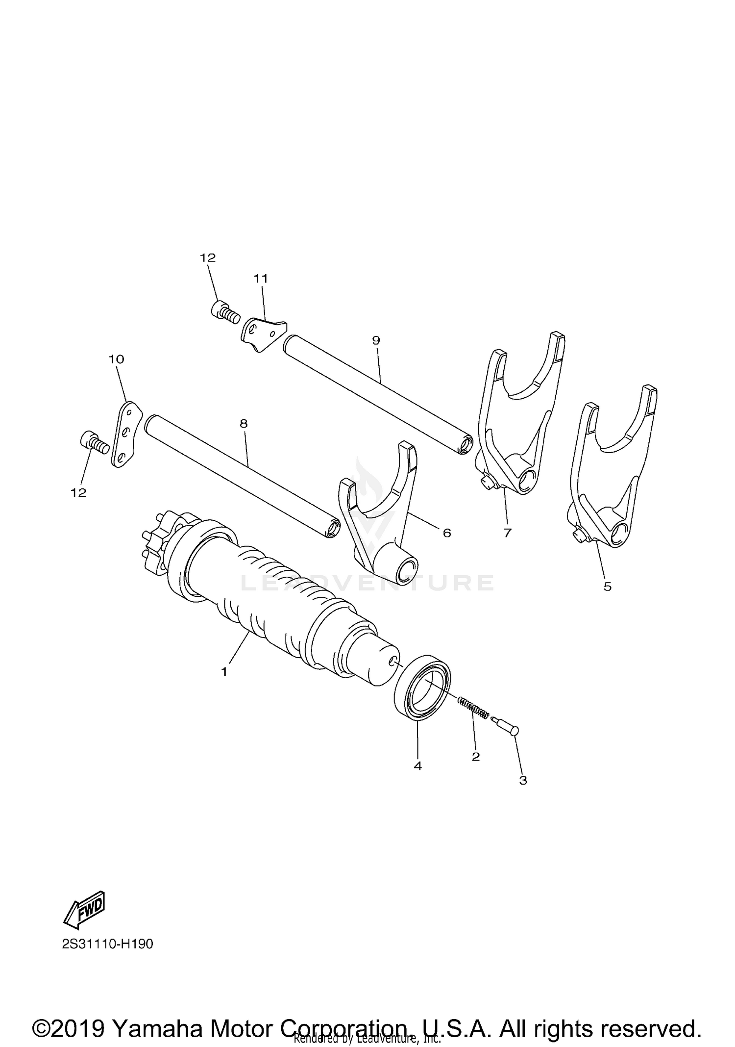 GEAR CHANGE DRUM/SHIFT FORK(S)