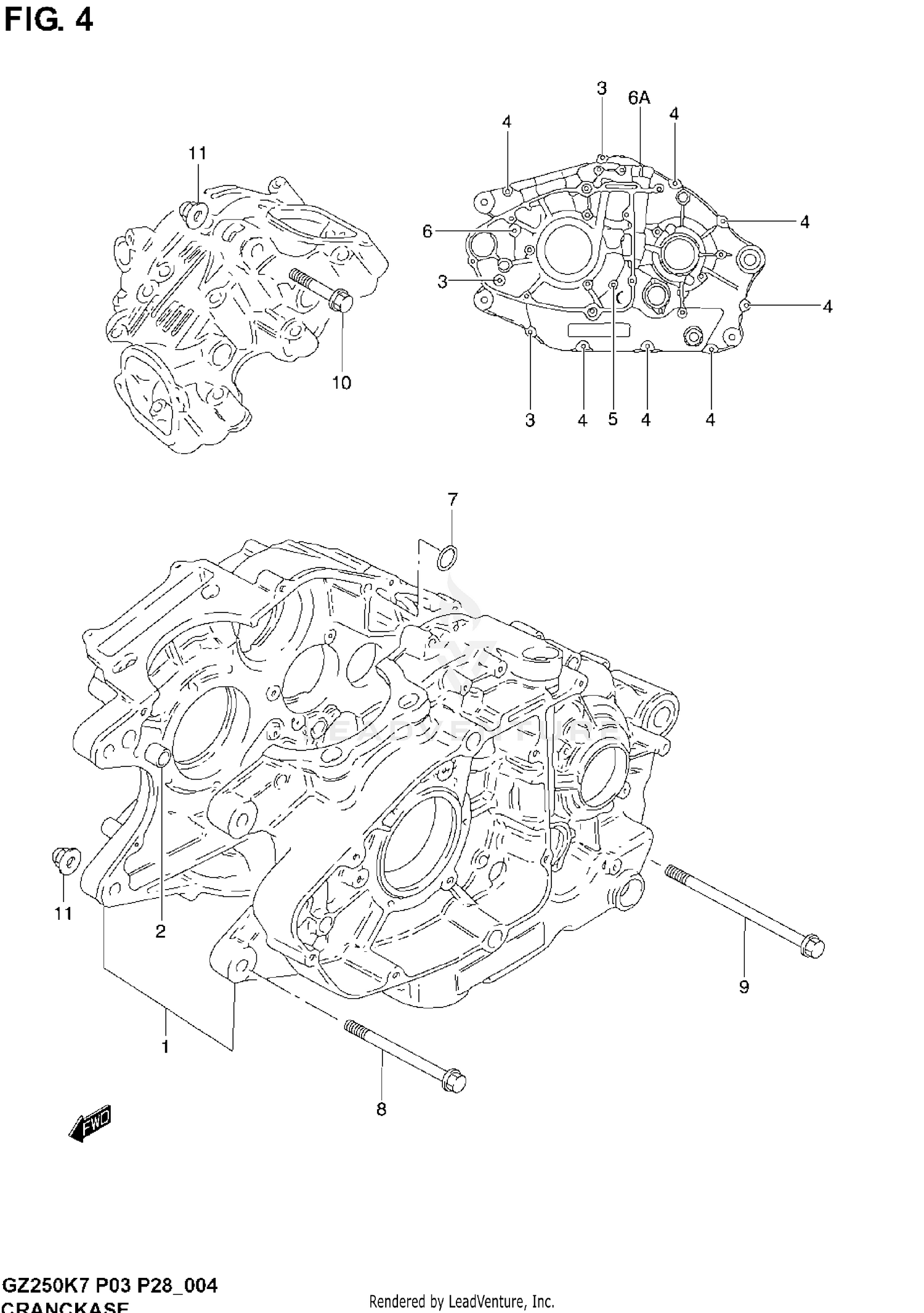 CRANKCASE BOLT & STUD PATTERN