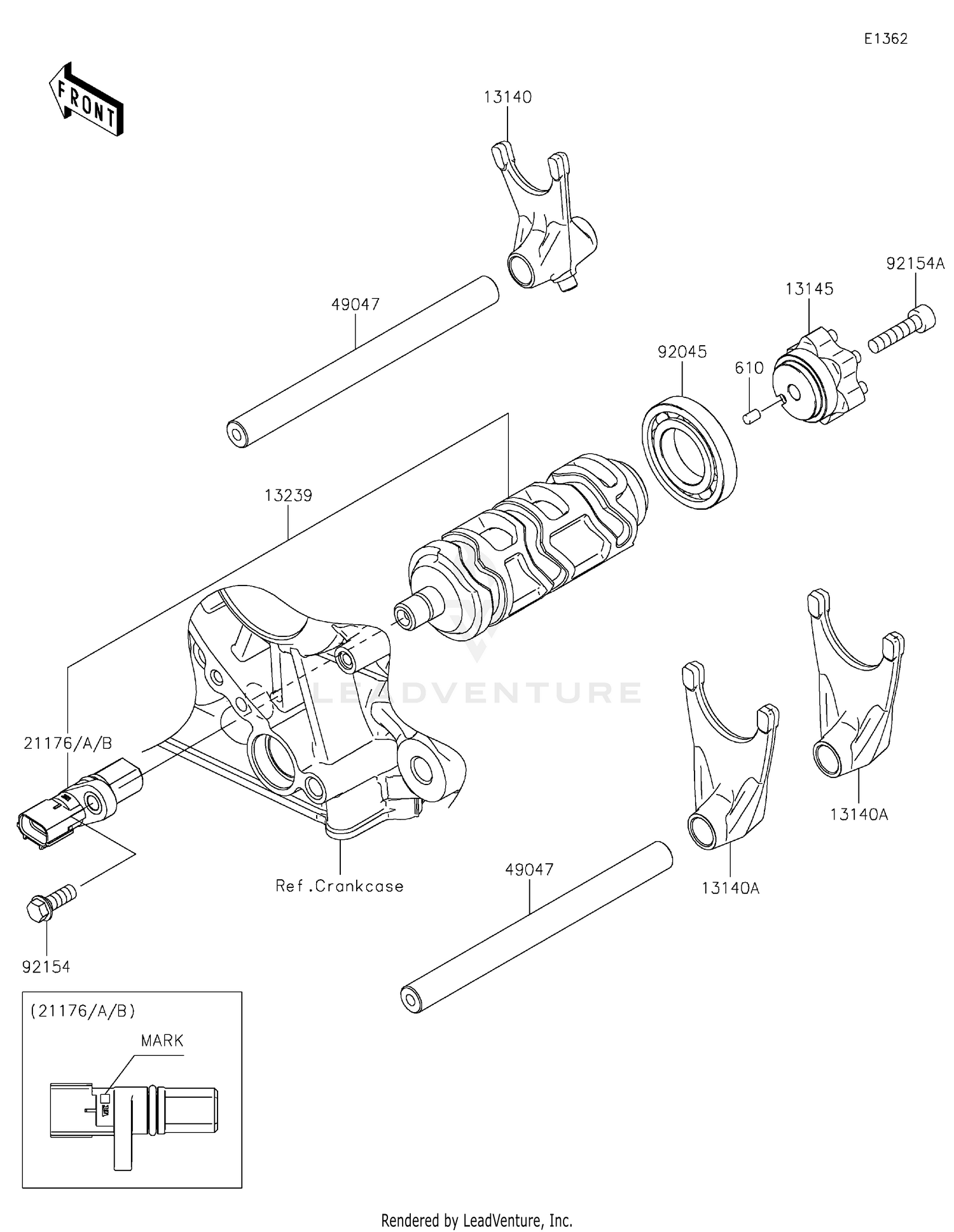 Gear Change Drum/Shift Fork(s)