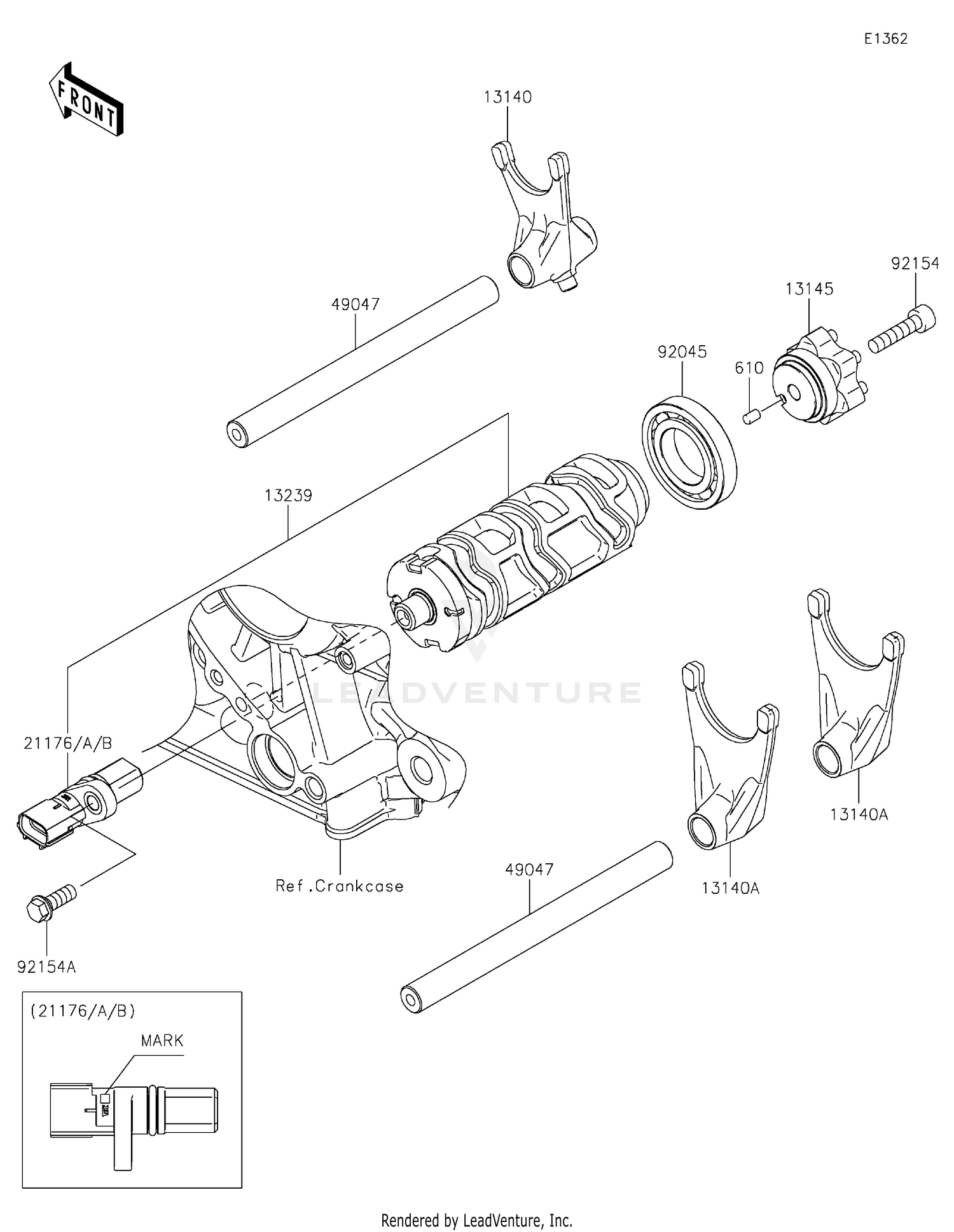 Gear Change Drum/Shift Fork(s)