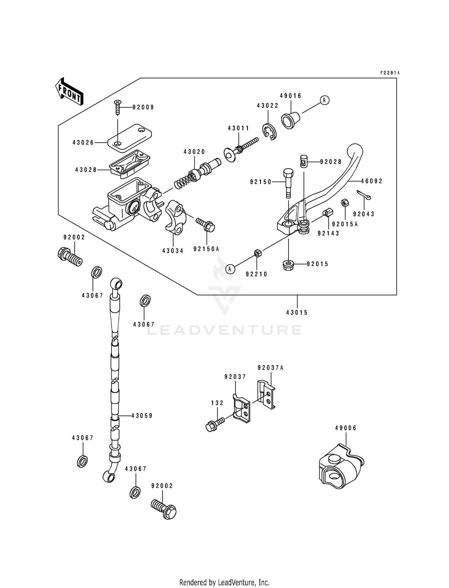 FRONT MASTER CYLINDER (KX100-B7)