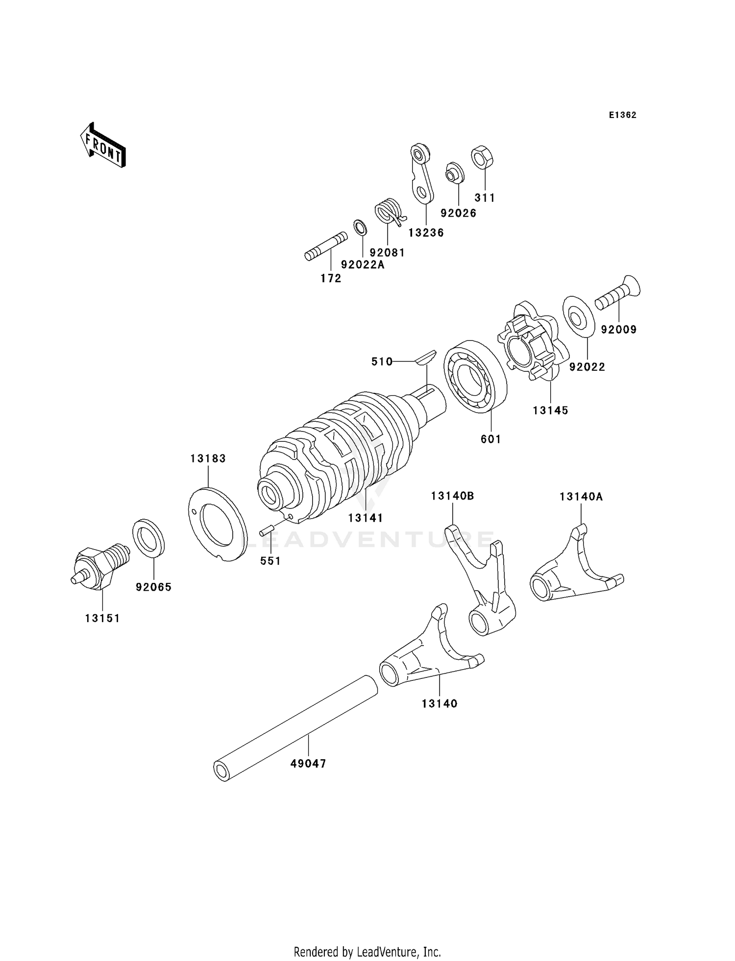 GEAR CHANGE DRUM/SHIFT FORK(S)