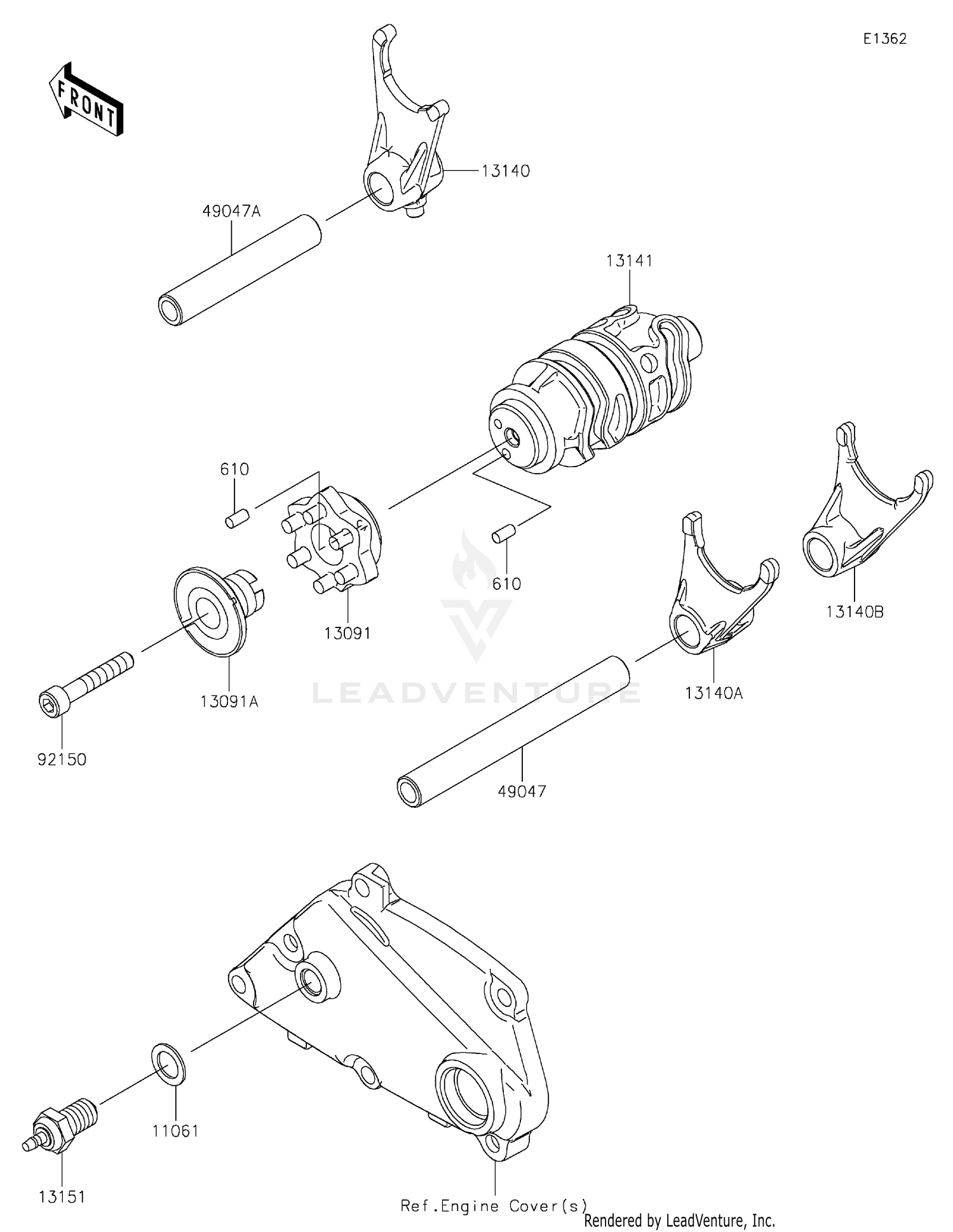 Gear Change Drum/Shift Fork(s) 2