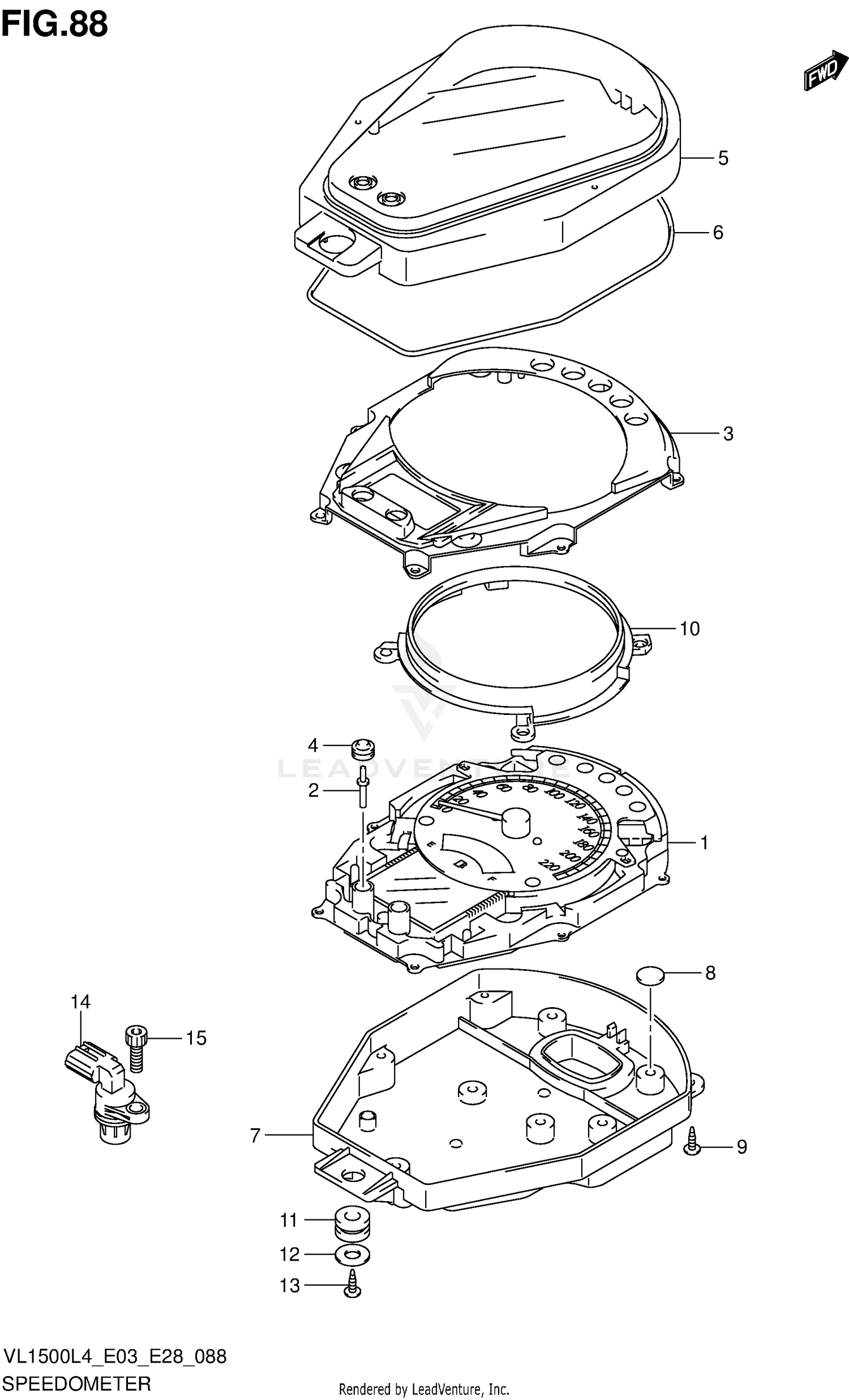 SPEEDOMETER (VL1500BL4 E28)