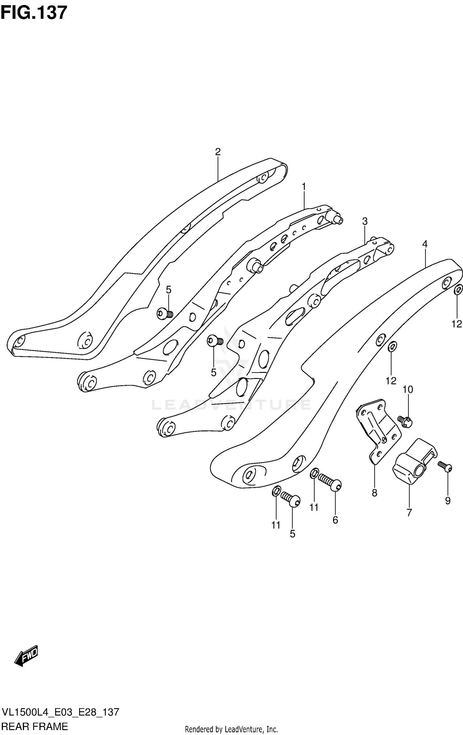 REAR FRAME (VL1500BL4 E28)