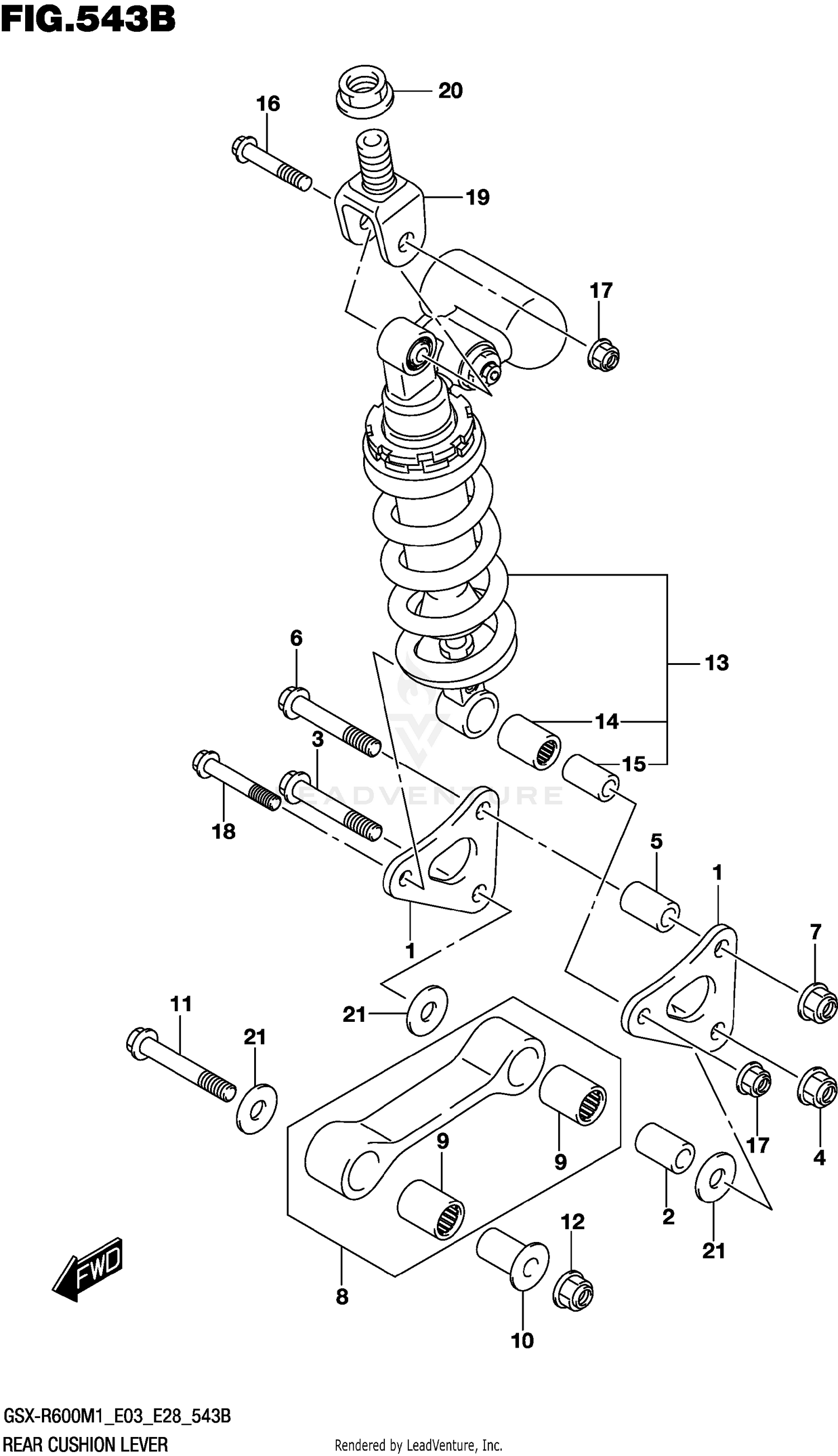 REAR CUSHION LEVER