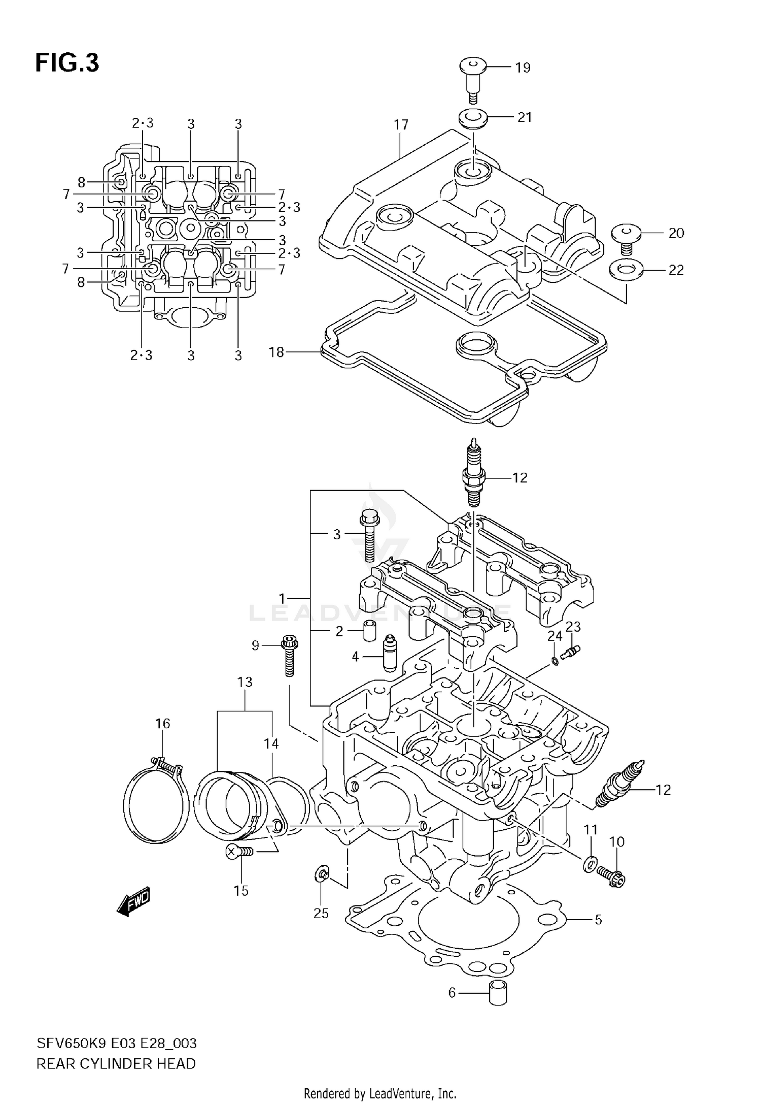 REAR CYLINDER HEAD
