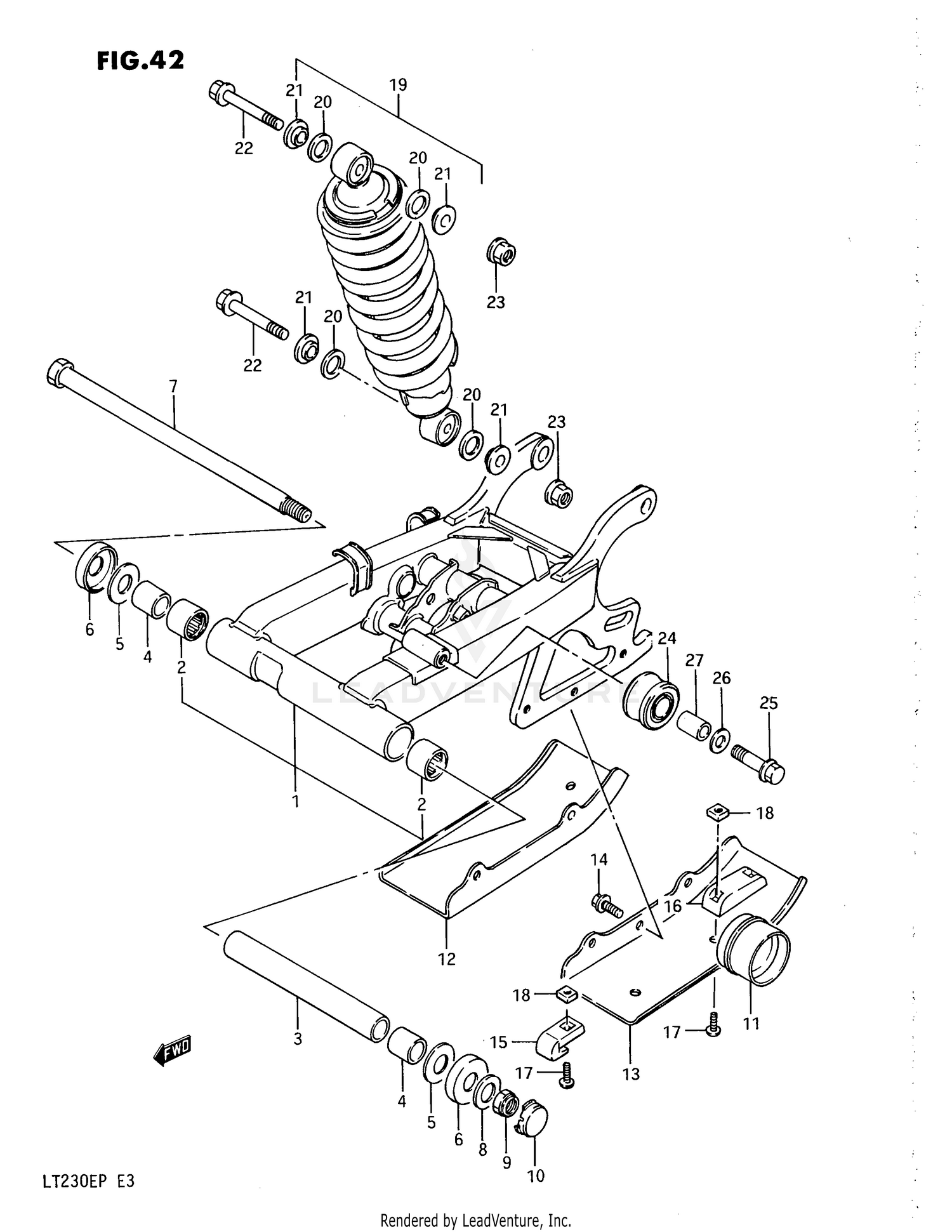 REAR SWINGING ARM (MODEL H)