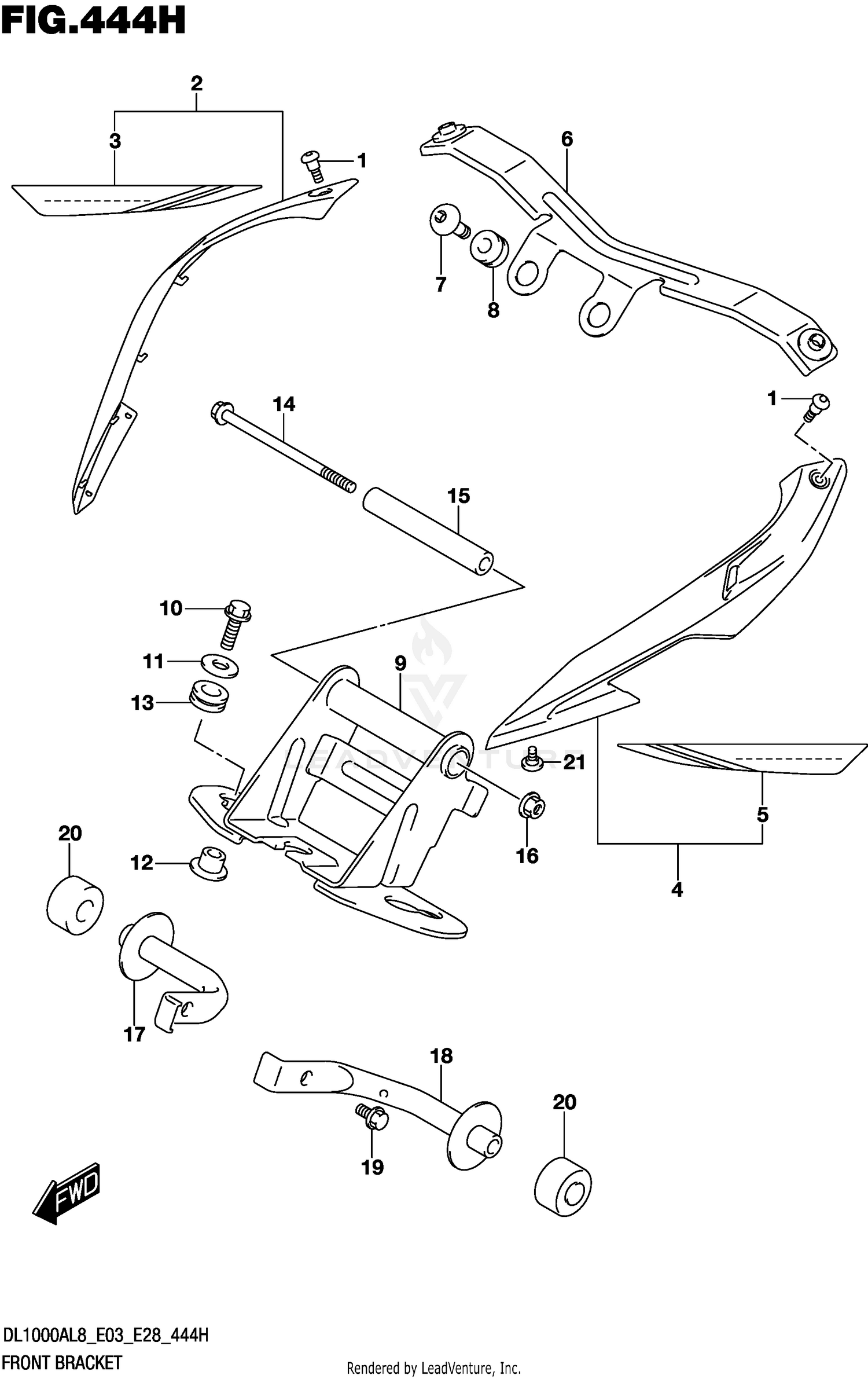 FRONT BRACKET (DL1000XAL8 E28)