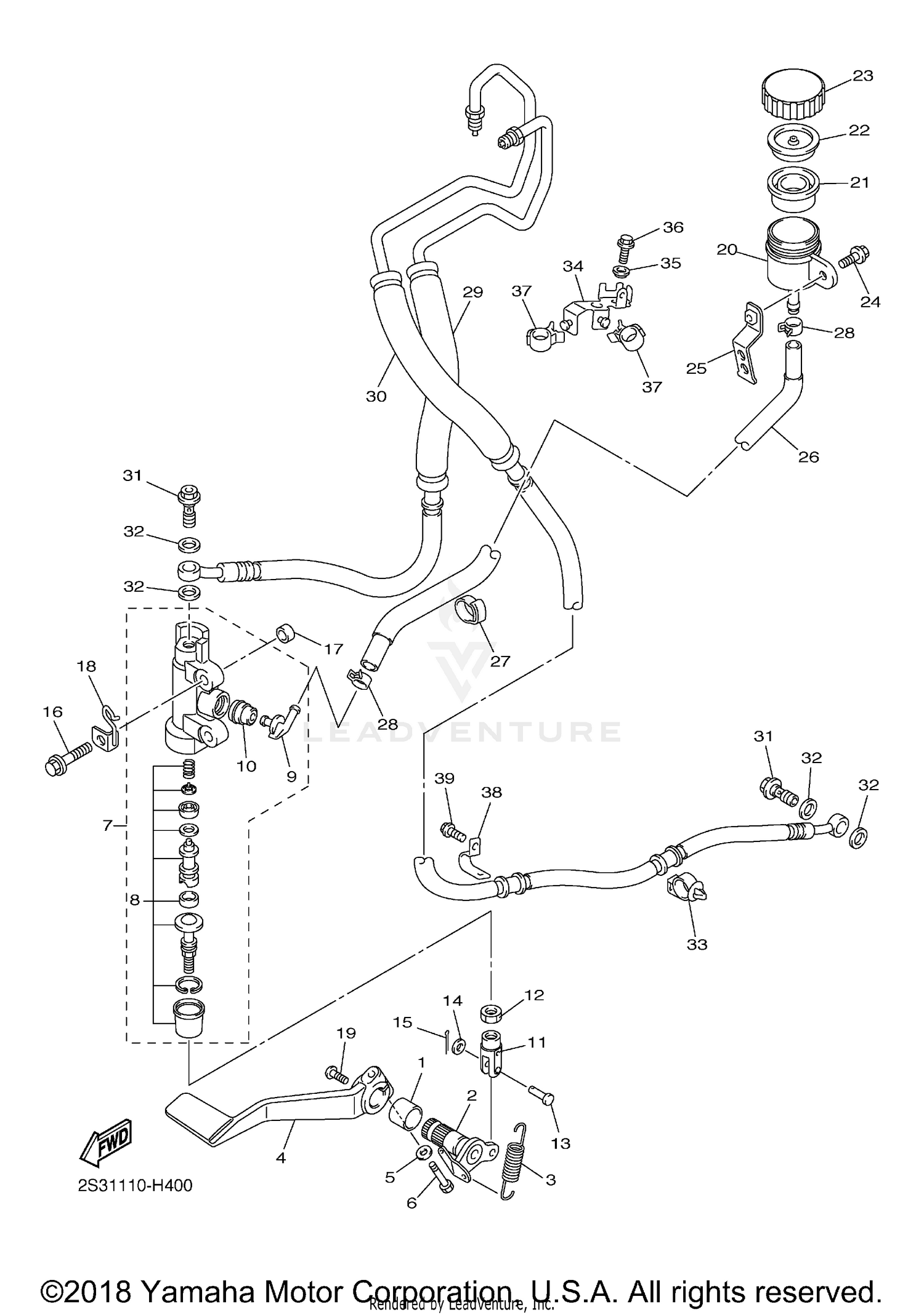 REAR MASTER CYLINDER (MODEL K5/K6)