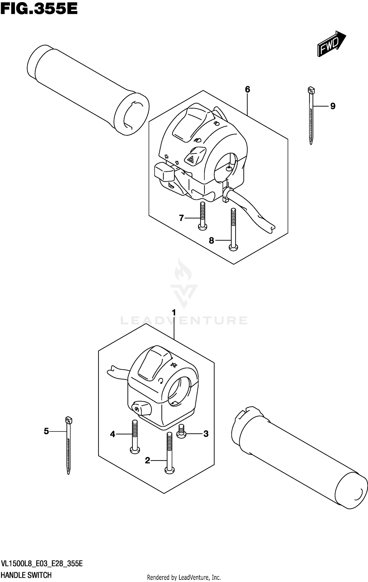 HANDLE SWITCH (VL1500TL8 E03)