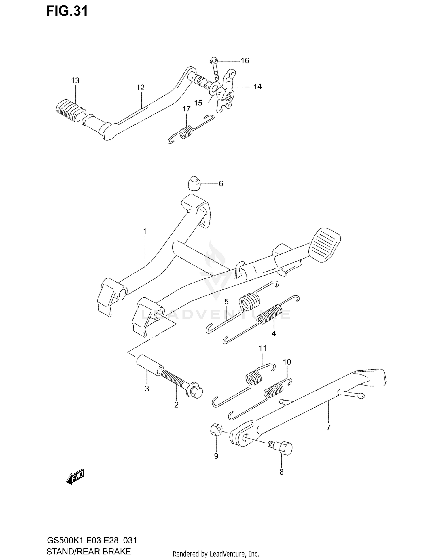 STAND - REAR BRAKE