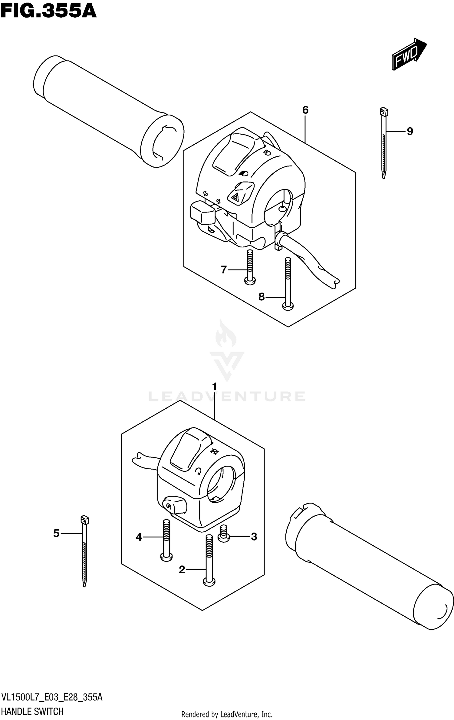 HANDLE SWITCH (VL1500BL7 E03)