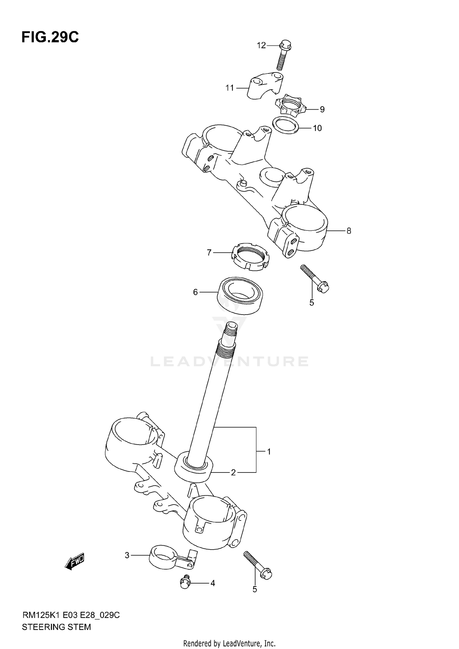 STEERING STEM (MODEL K4)