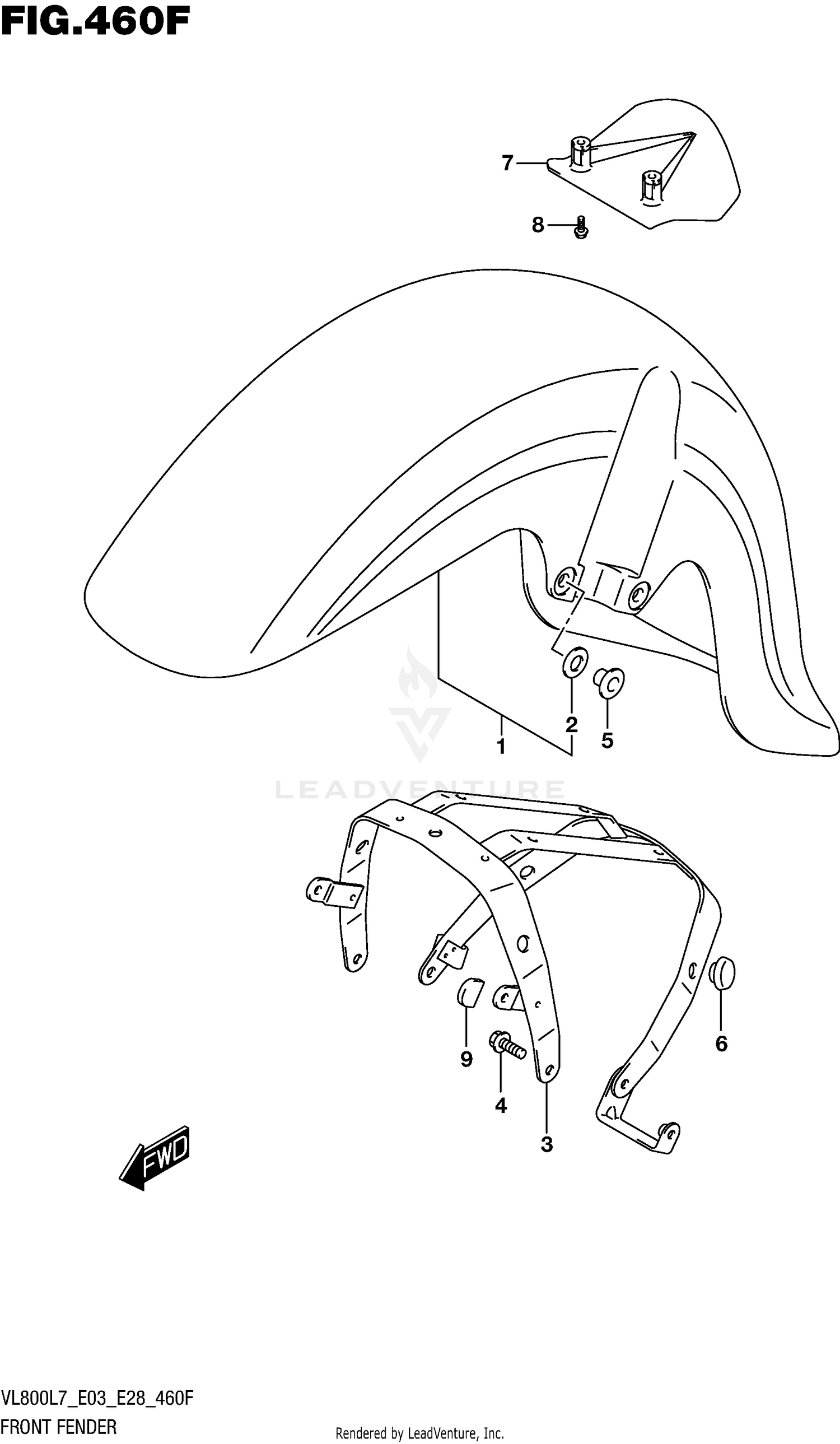 FRONT FENDER (VL800TL7 E33)