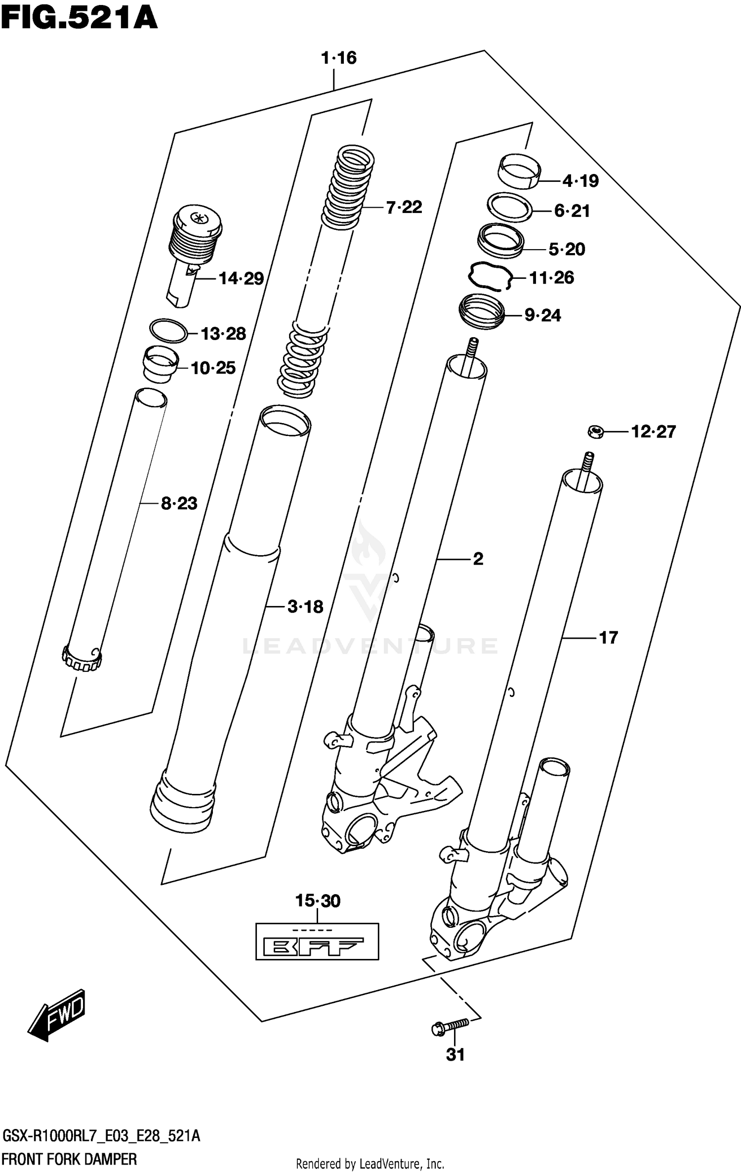 FRONT FORK DAMPER (GSX-R1000RL7 E03)