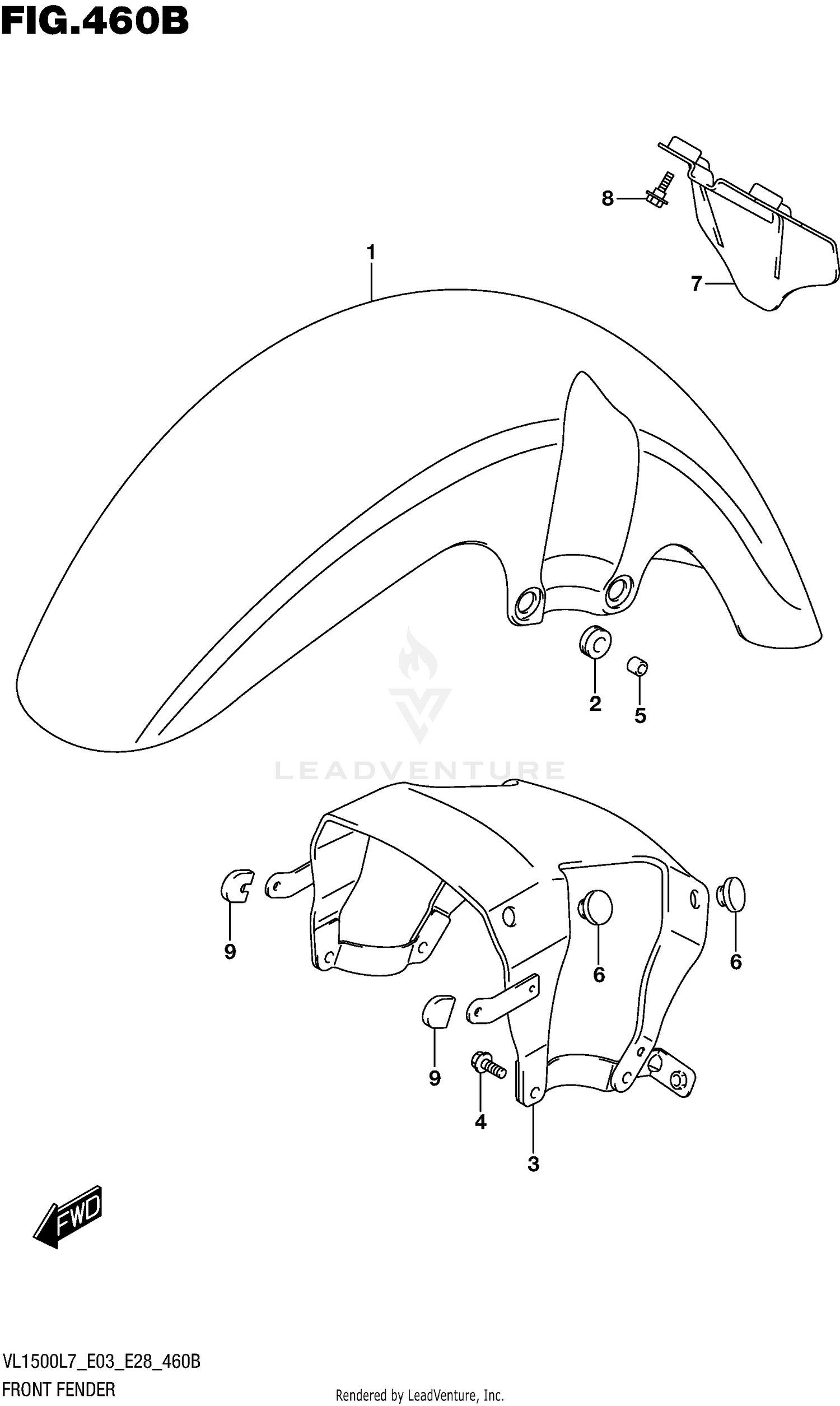 FRONT FENDER (VL1500BL7 E28)