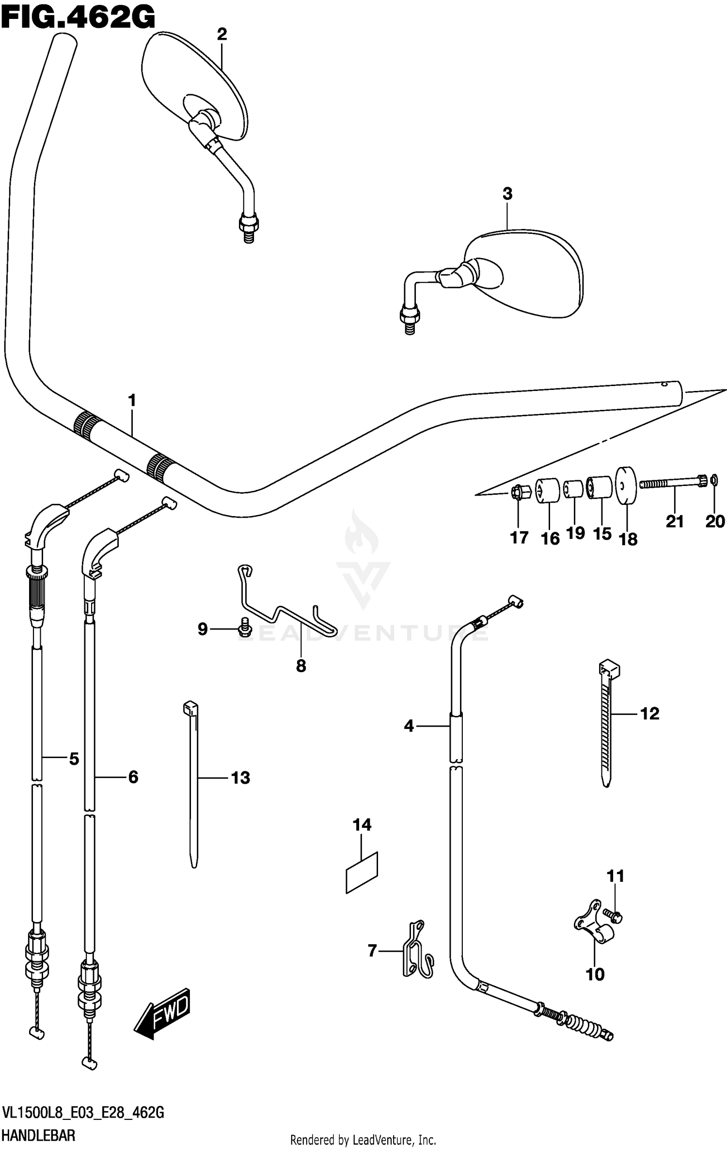 HANDLEBAR (VL1500TL8 E33)