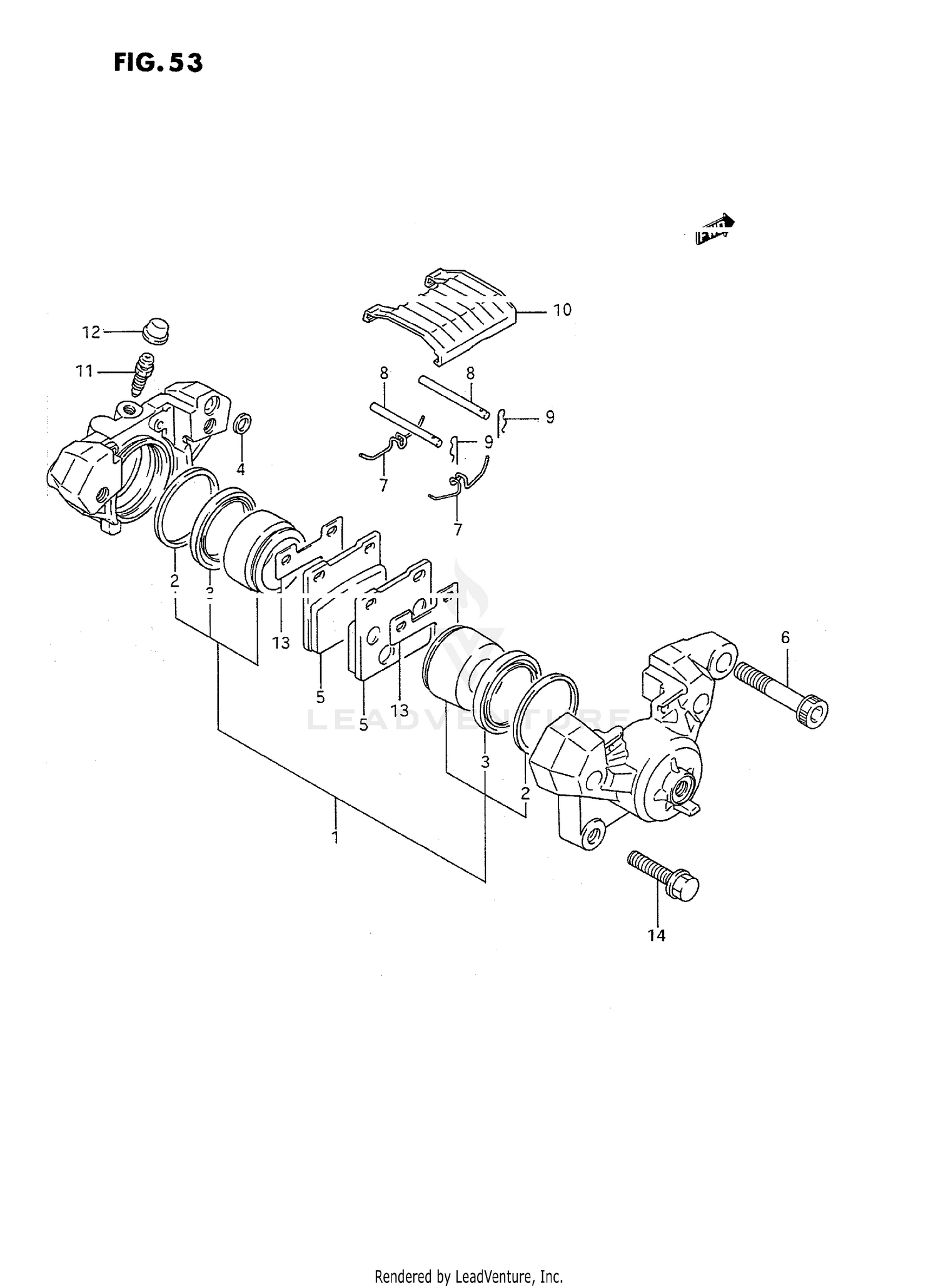 REAR CALIPER (MODEL J)