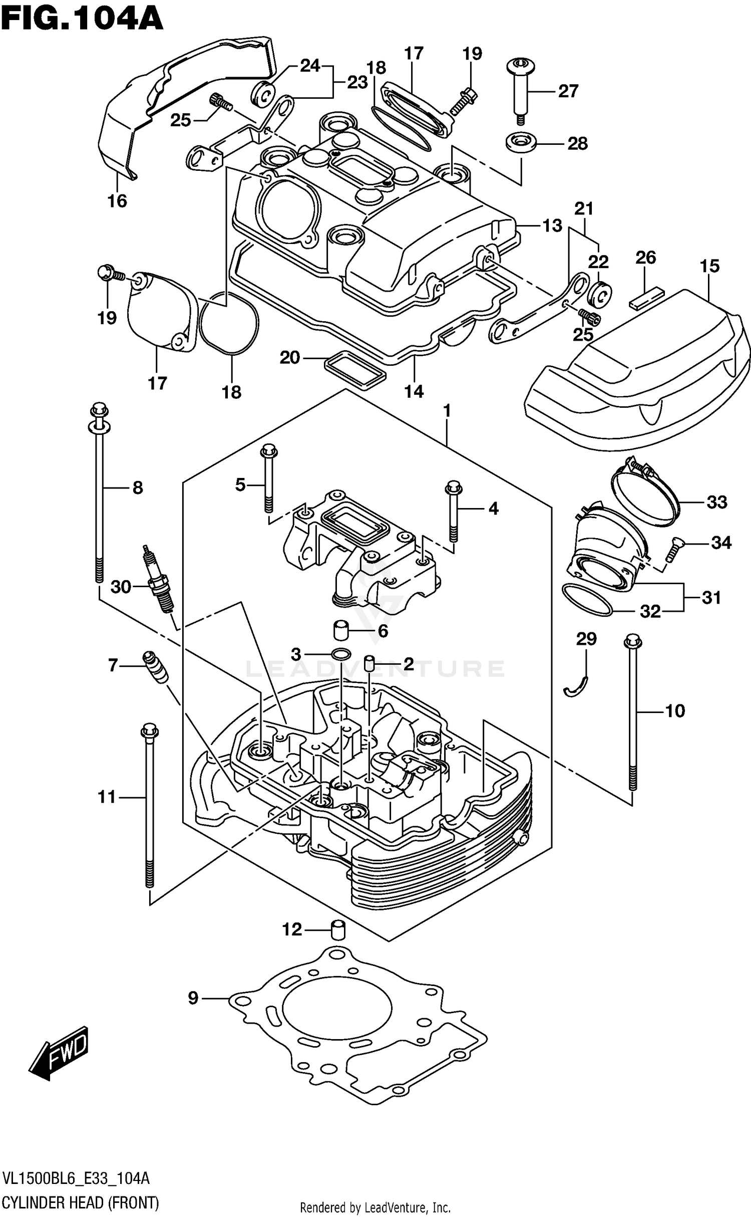 CYLINDER HEAD (FRONT)
