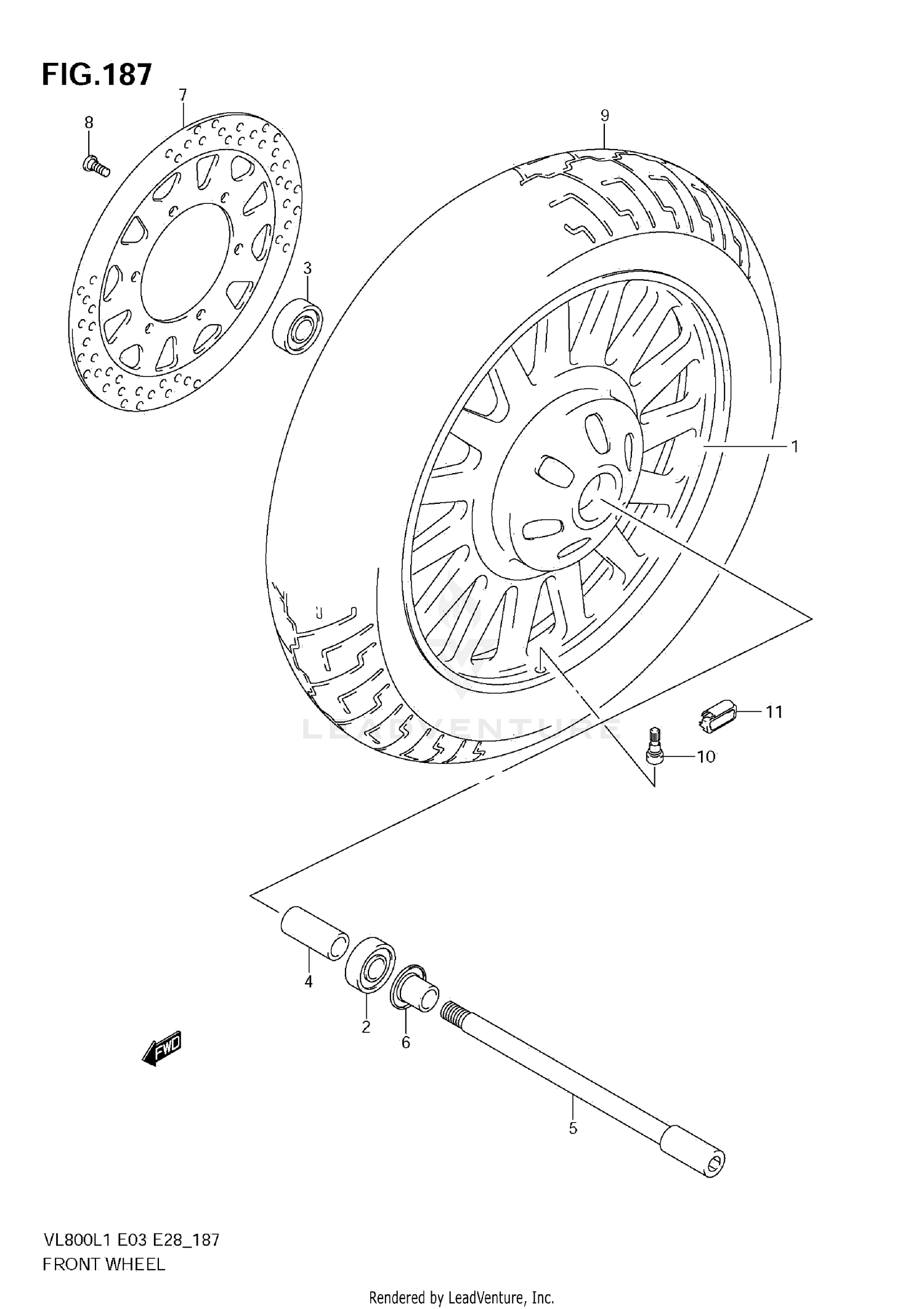 FRONT WHEEL (VL800C E28)
