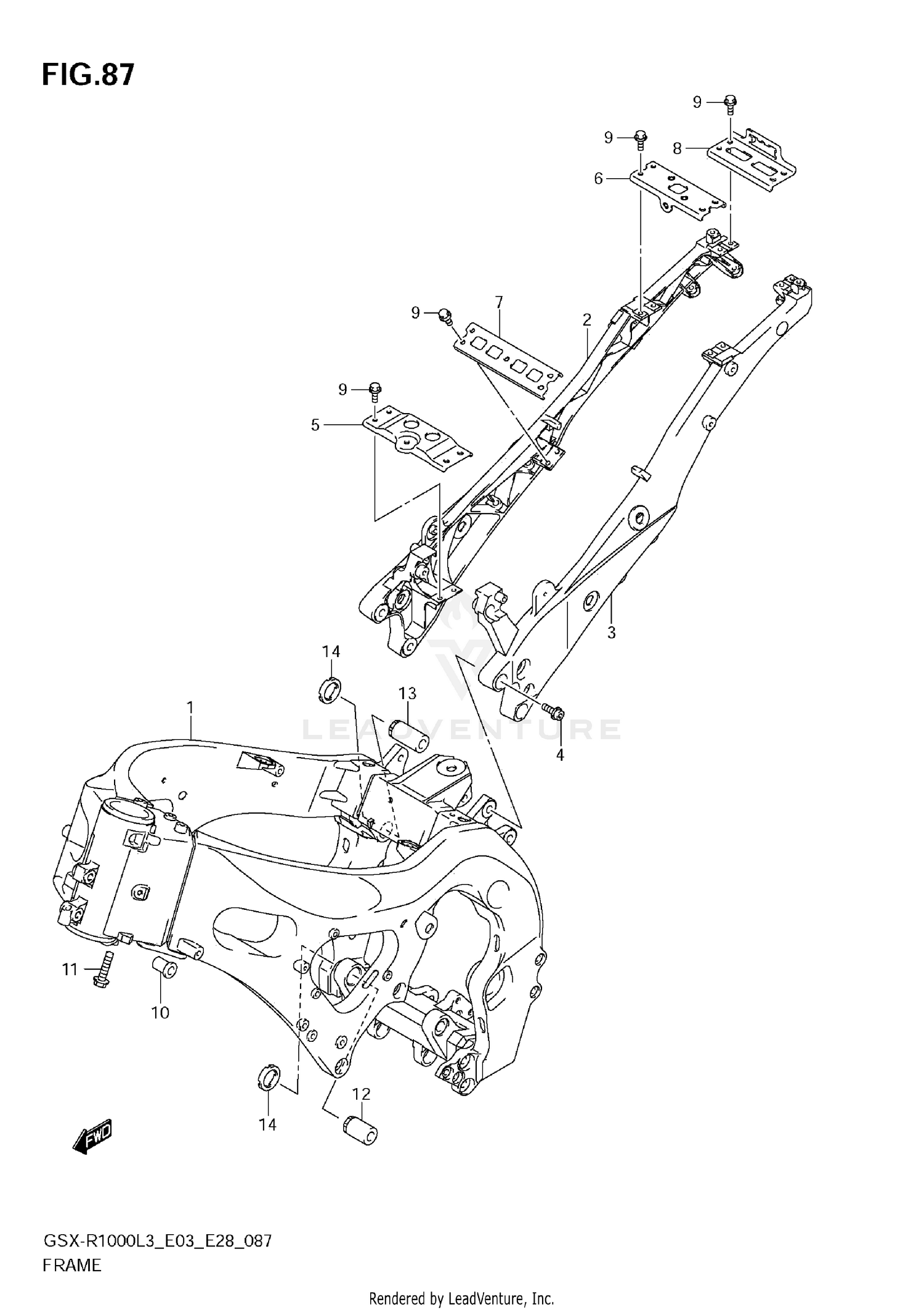FRAME (GSX-R1000L3 E28)