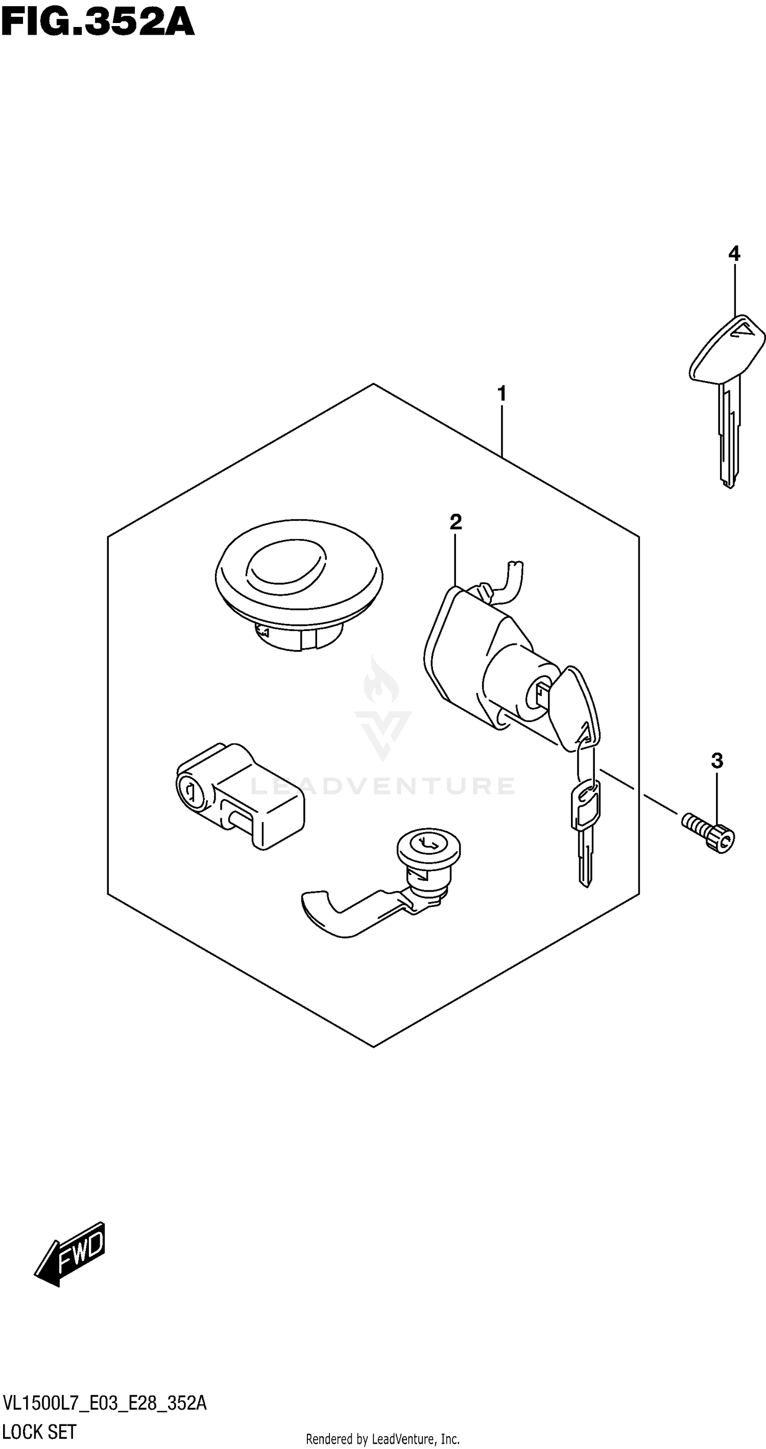LOCK SET (VL1500BL7 E03)