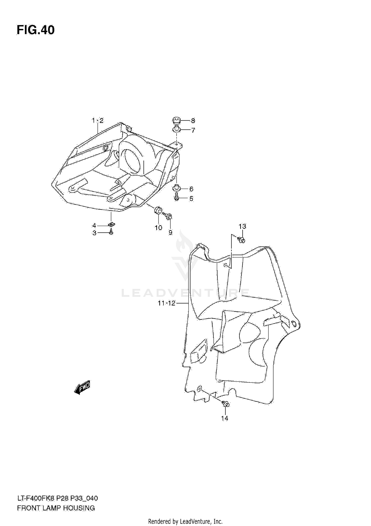 FRONT LAMP HOUSING