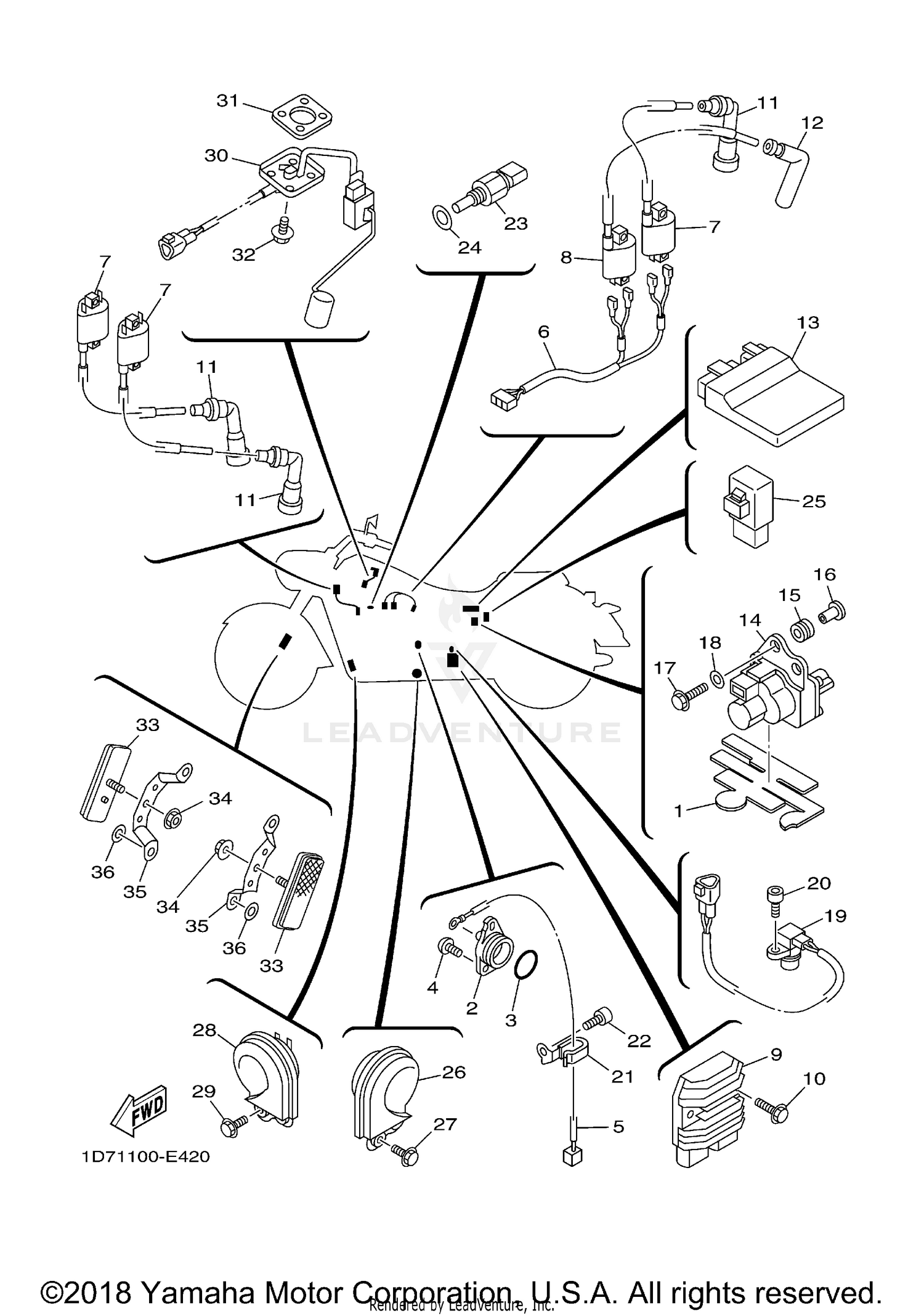FRONT FORK DAMPER (VZR1800BZL7 E33)