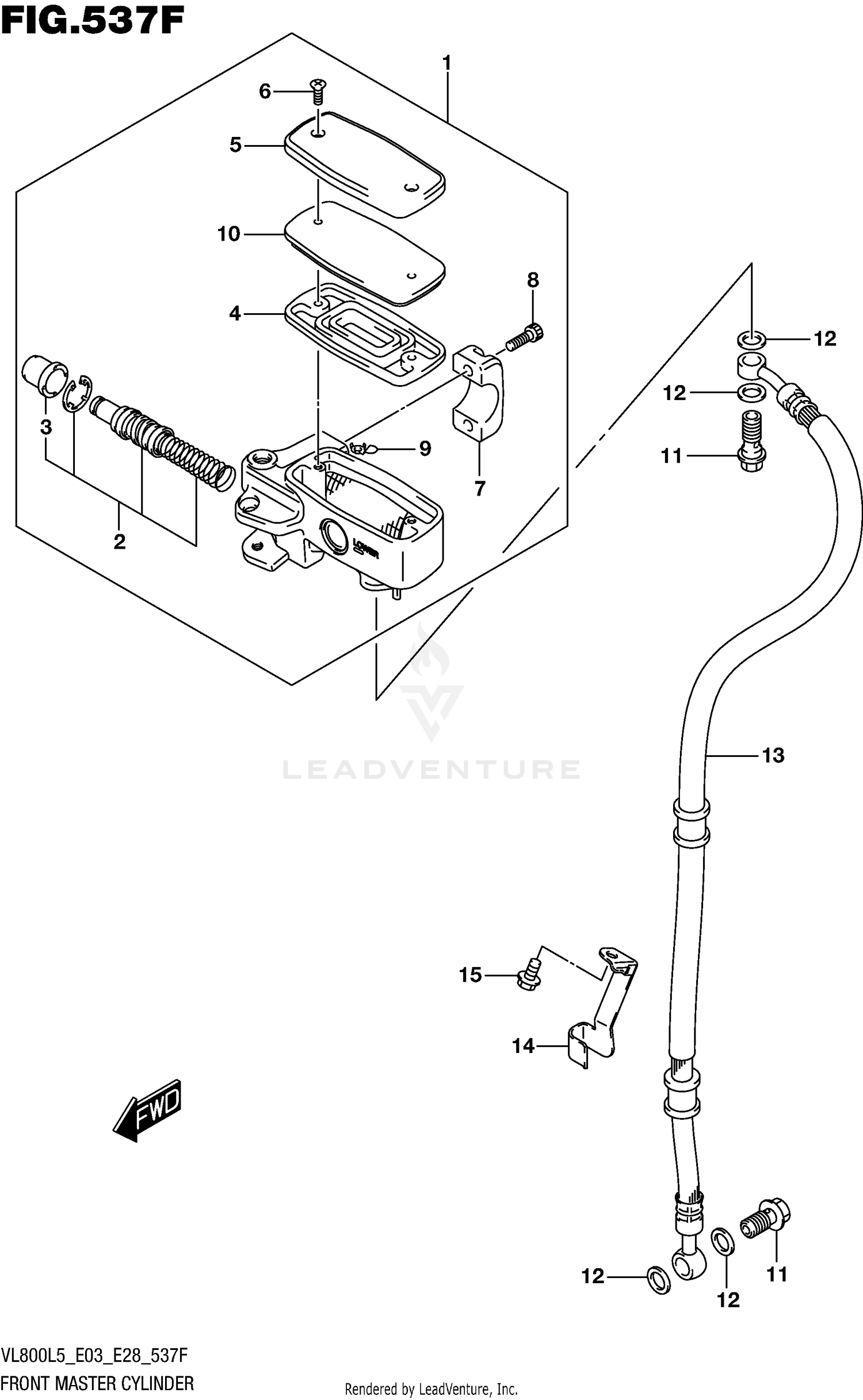 FRONT MASTER CYLINDER (VL800BL5 E28)